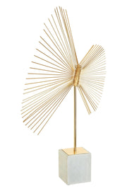 Mirano Gold Finish Spiral Sculpture   Nicholas John Interiors