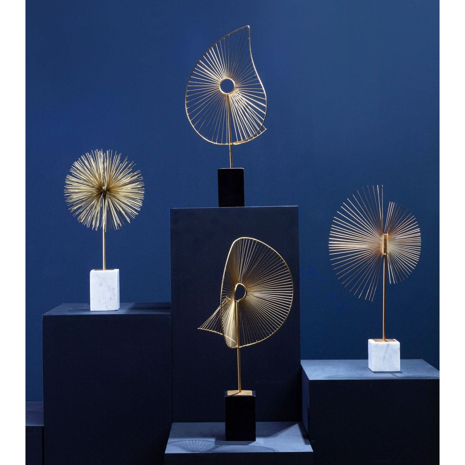 Mirano Gold Finish Spiral Sculpture   Nicholas John Interiors