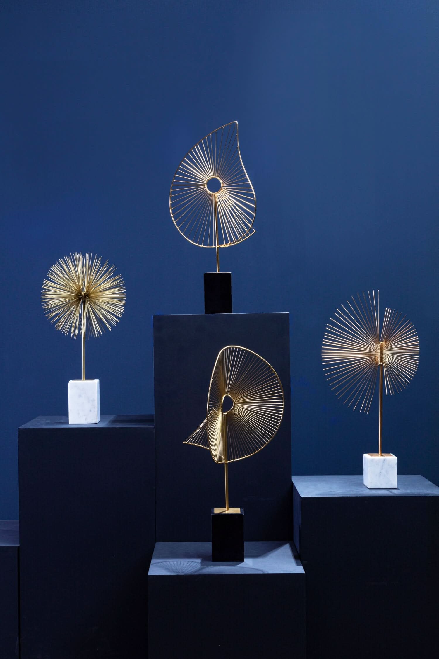 Mirano Gold Finish Spiral Sculpture   Nicholas John Interiors