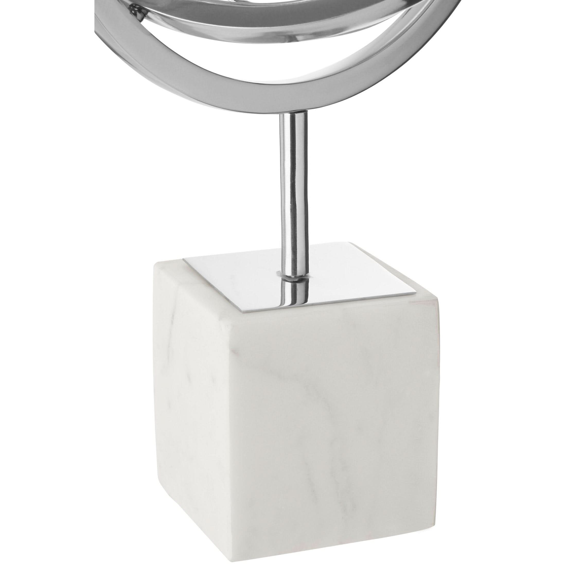 Mirano Silver Finish Spiral Sculpture   Nicholas John Interiors