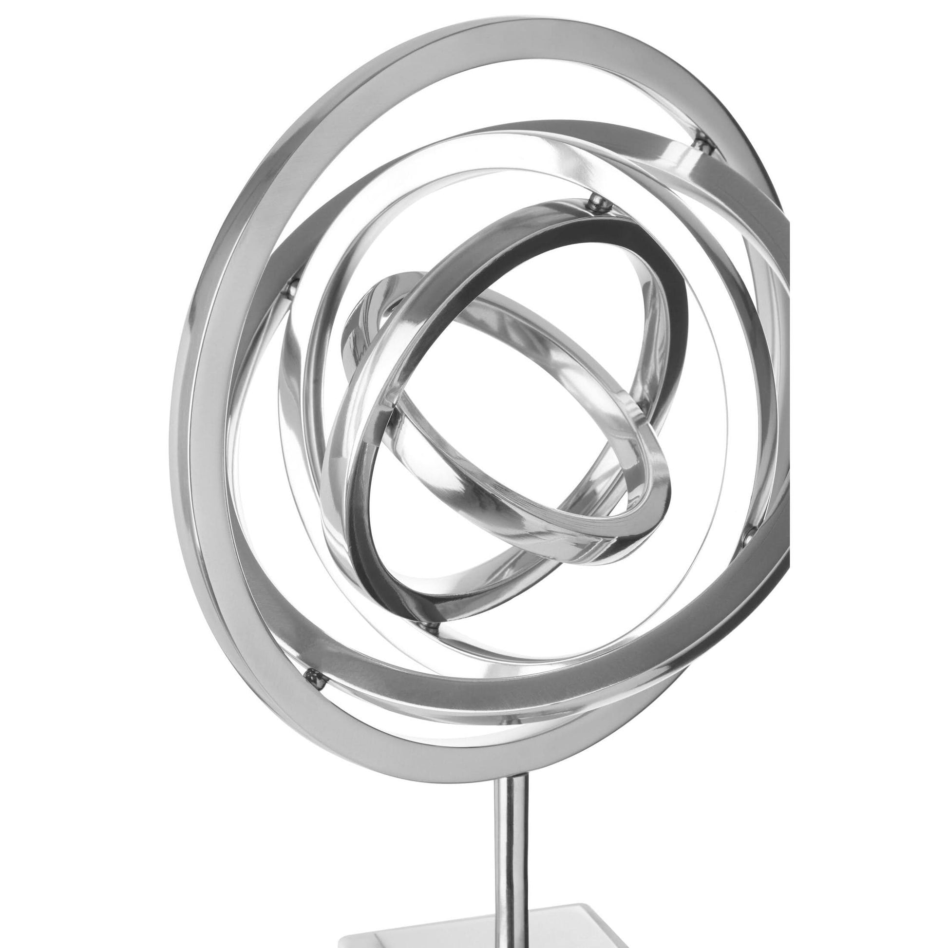 Mirano Silver Finish Spiral Sculpture   Nicholas John Interiors