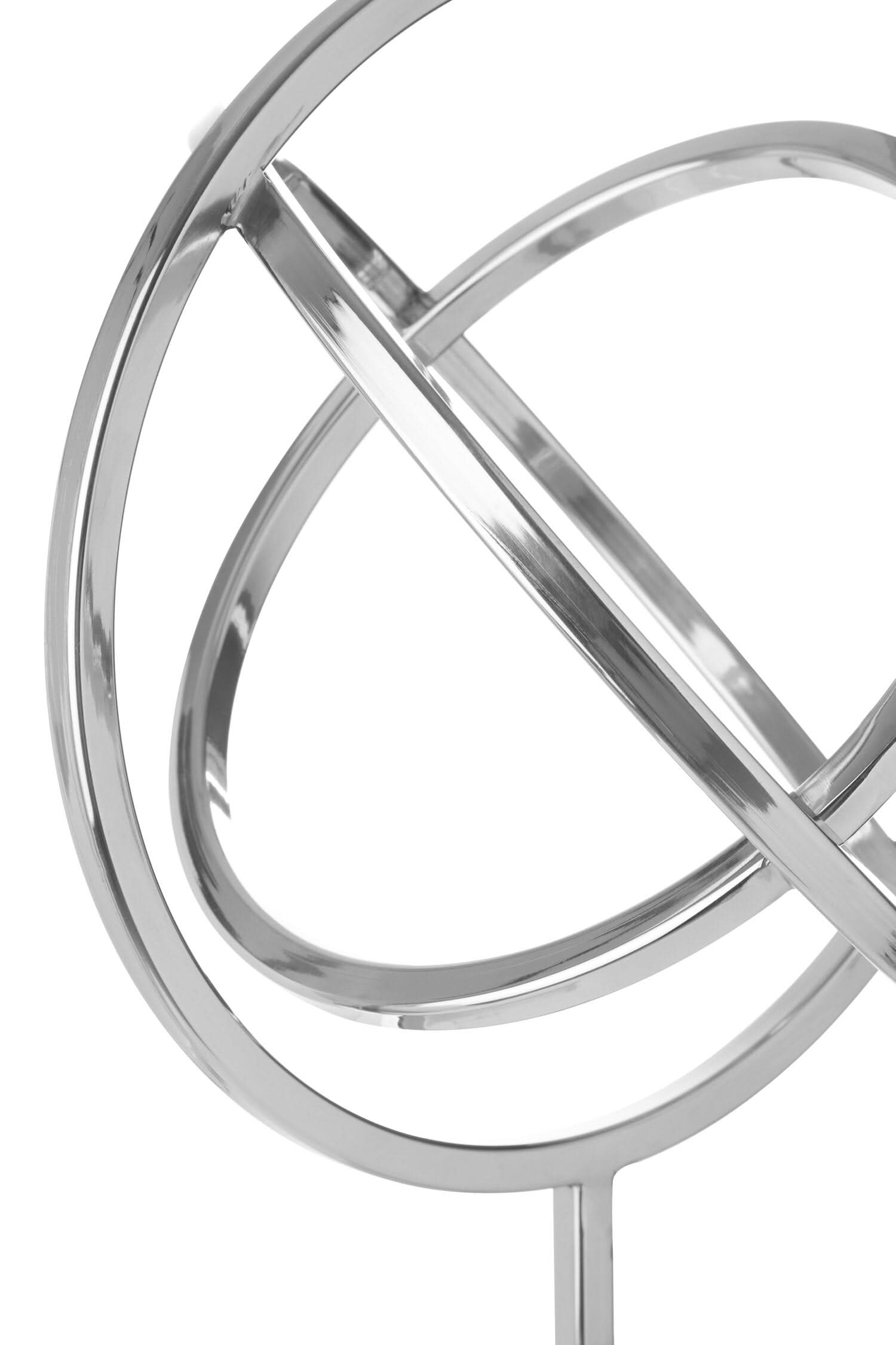 Mirano Silver Finish Spiral Sculpture with Marble Base   Nicholas John Interiors