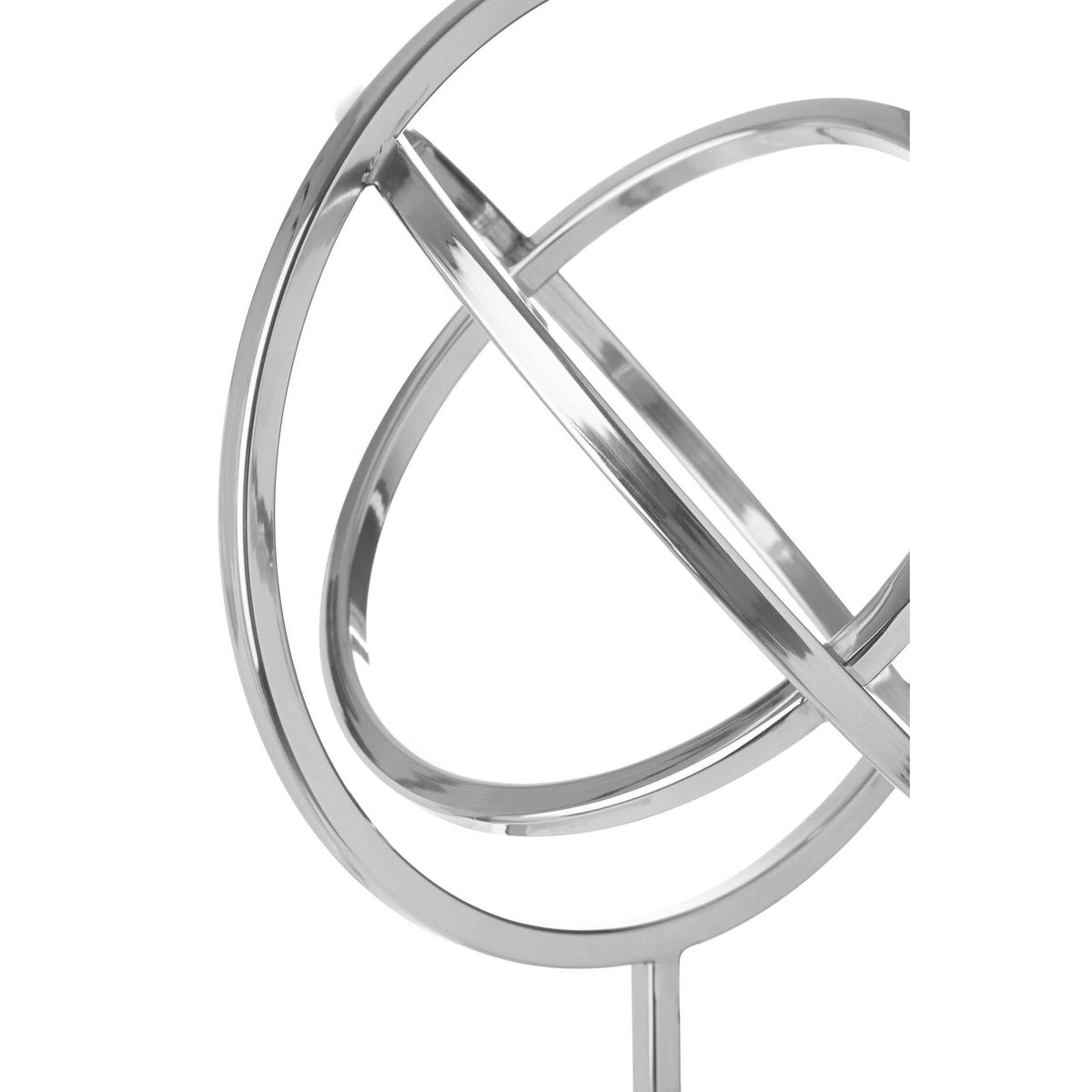 Mirano Silver Finish Spiral Sculpture with Marble Base   Nicholas John Interiors