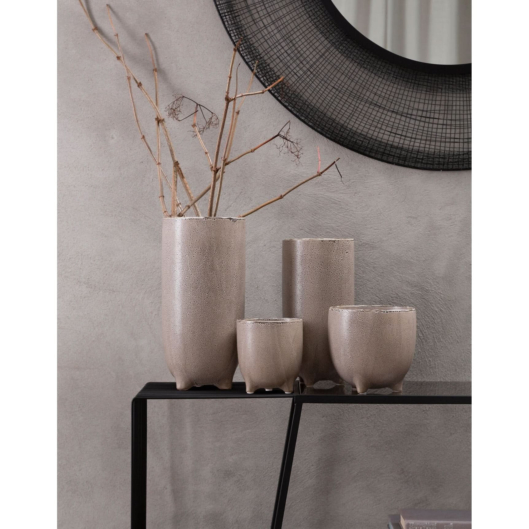 Calcita Natural Speckled Small Vase   Nicholas John Interiors