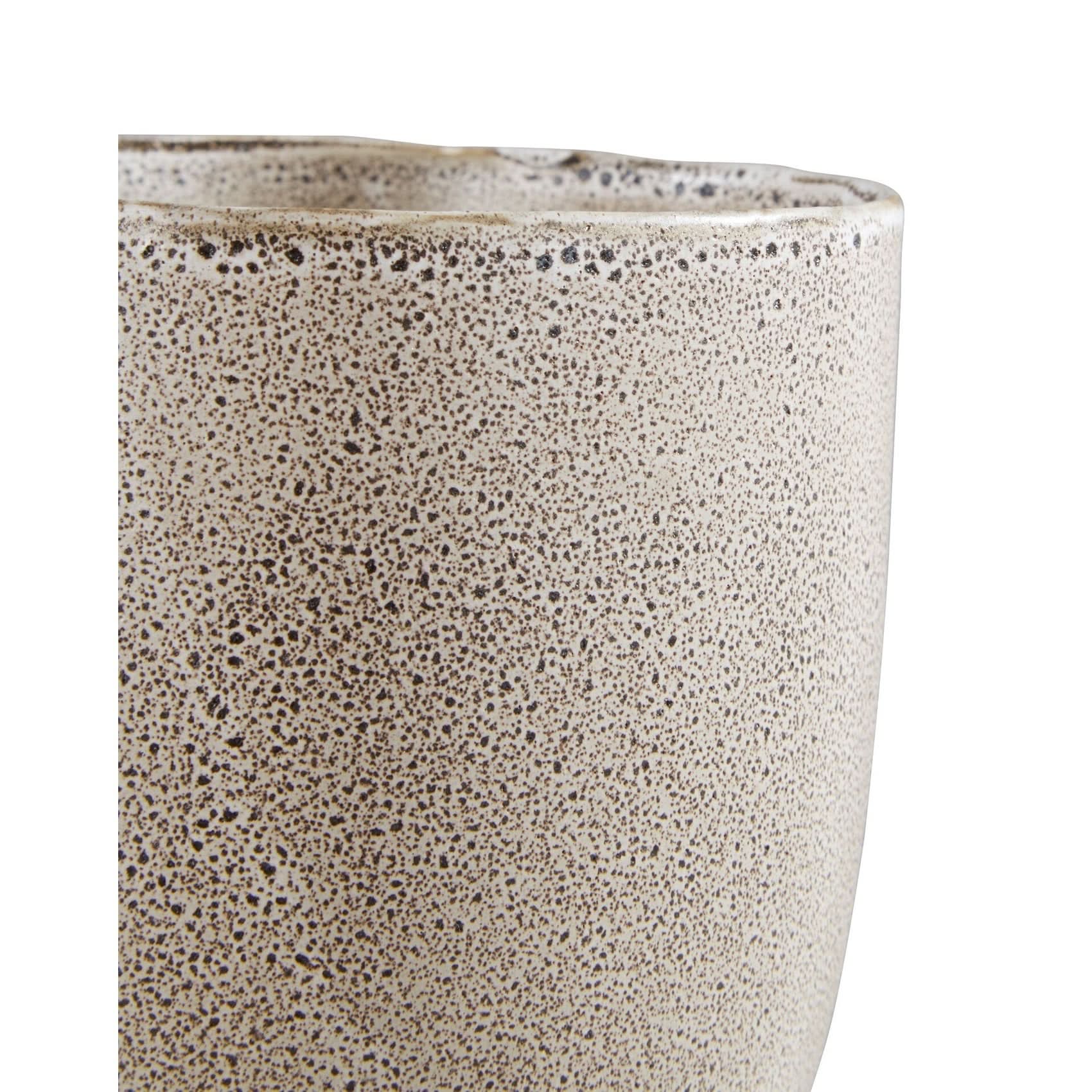 Calcita Natural Speckled Small Planter   Nicholas John Interiors