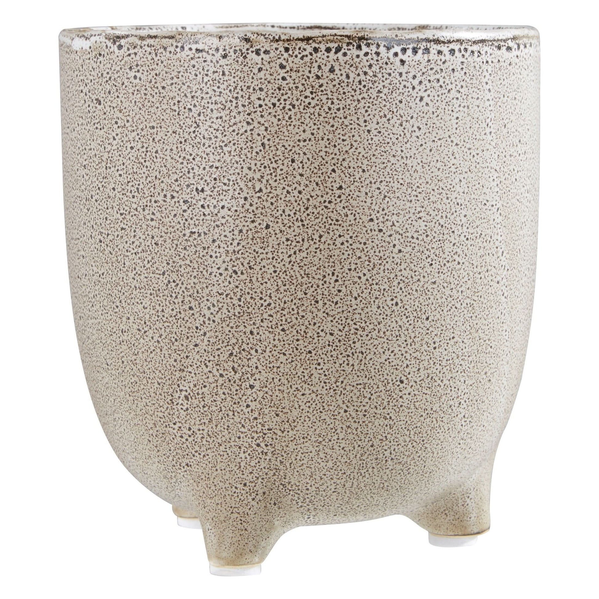 Calcita Natural Speckled Small Planter   Nicholas John Interiors