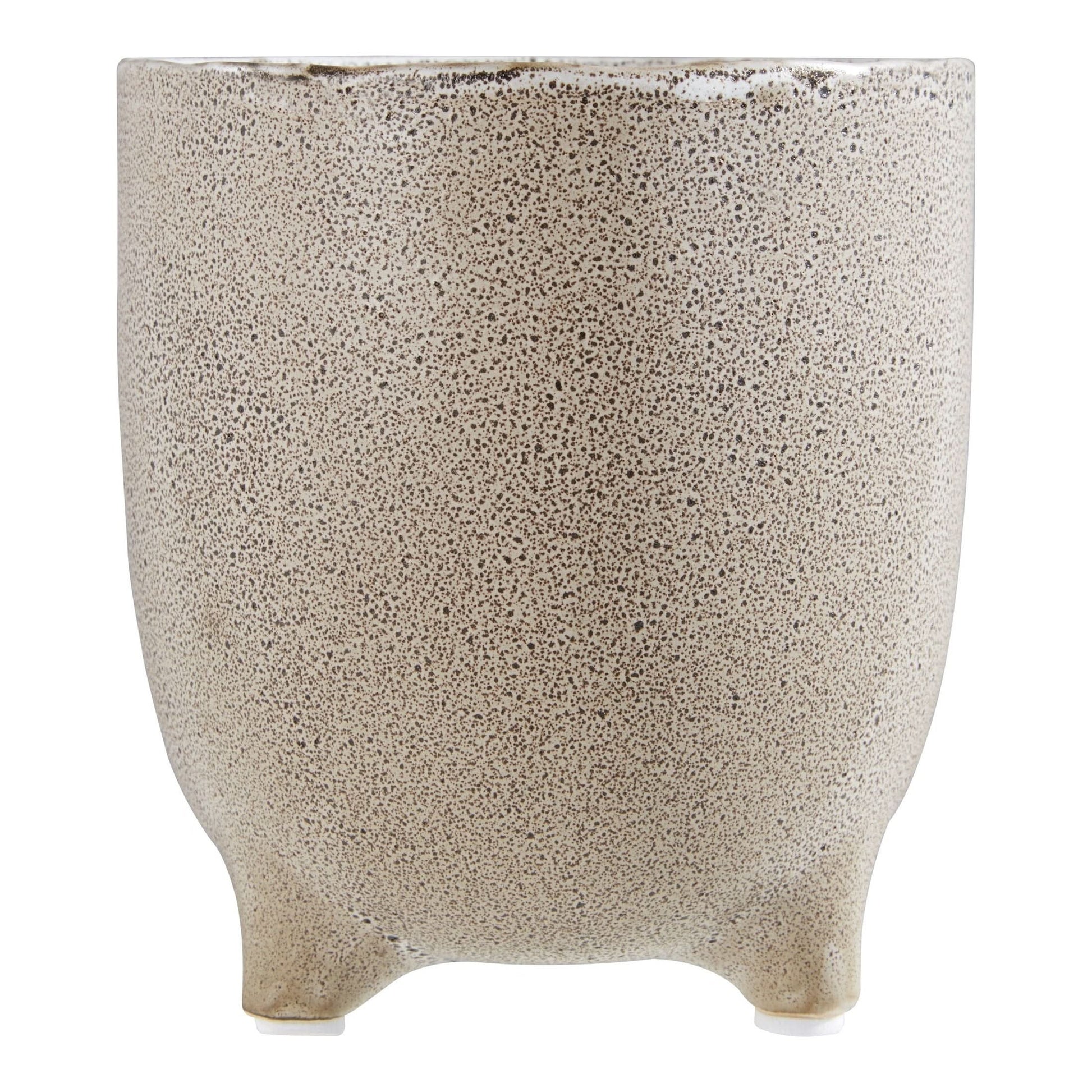 Calcita Natural Speckled Small Planter   Nicholas John Interiors