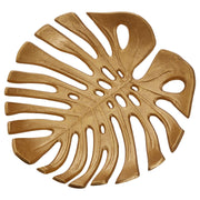 Prato Monstera Small Gold Finish Leaf Dish   Nicholas John Interiors