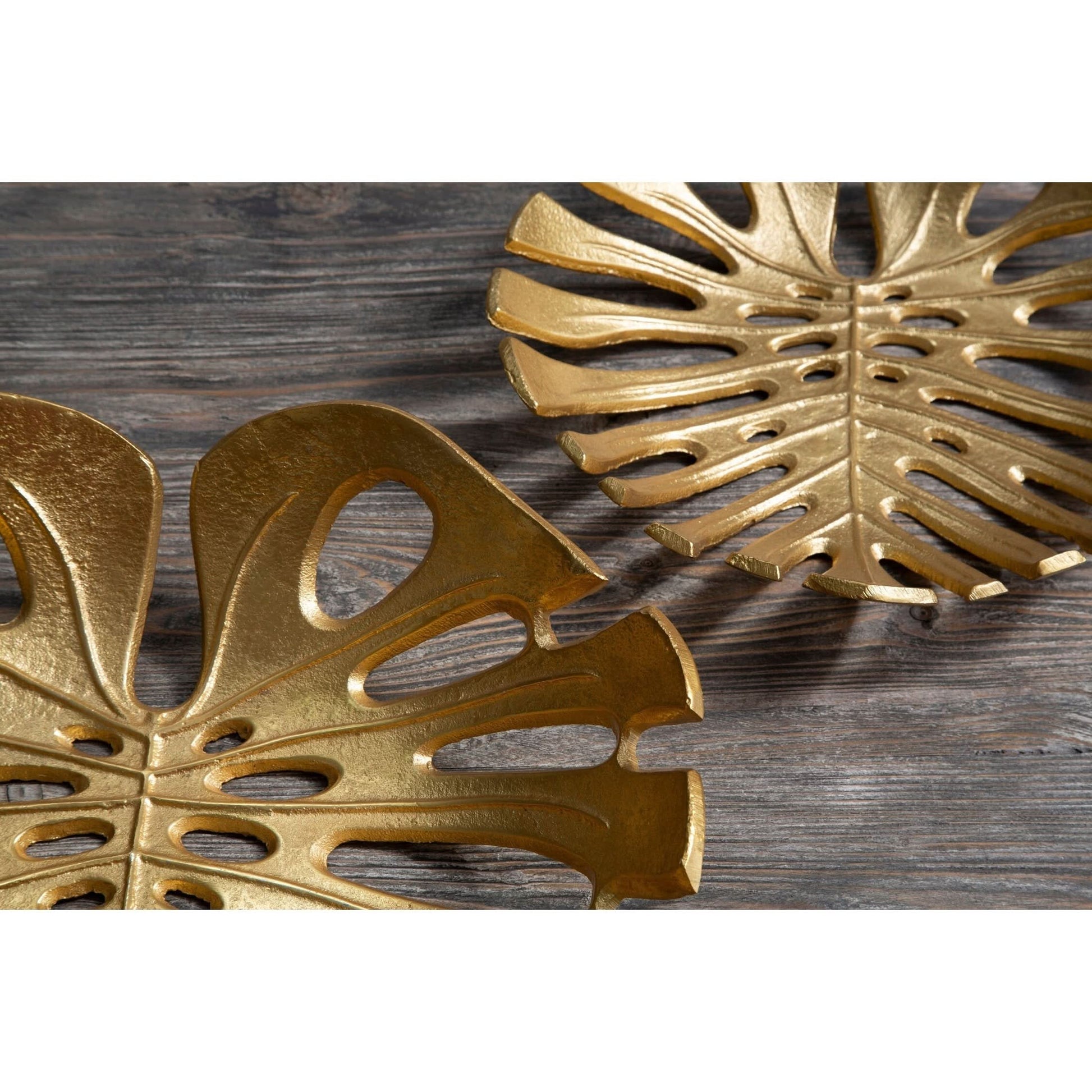 Prato Monstera Large Gold Finish Leaf Dish   Nicholas John Interiors