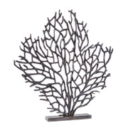 Prato Large Black Nickel Finish Coral Sculpture   Nicholas John Interiors