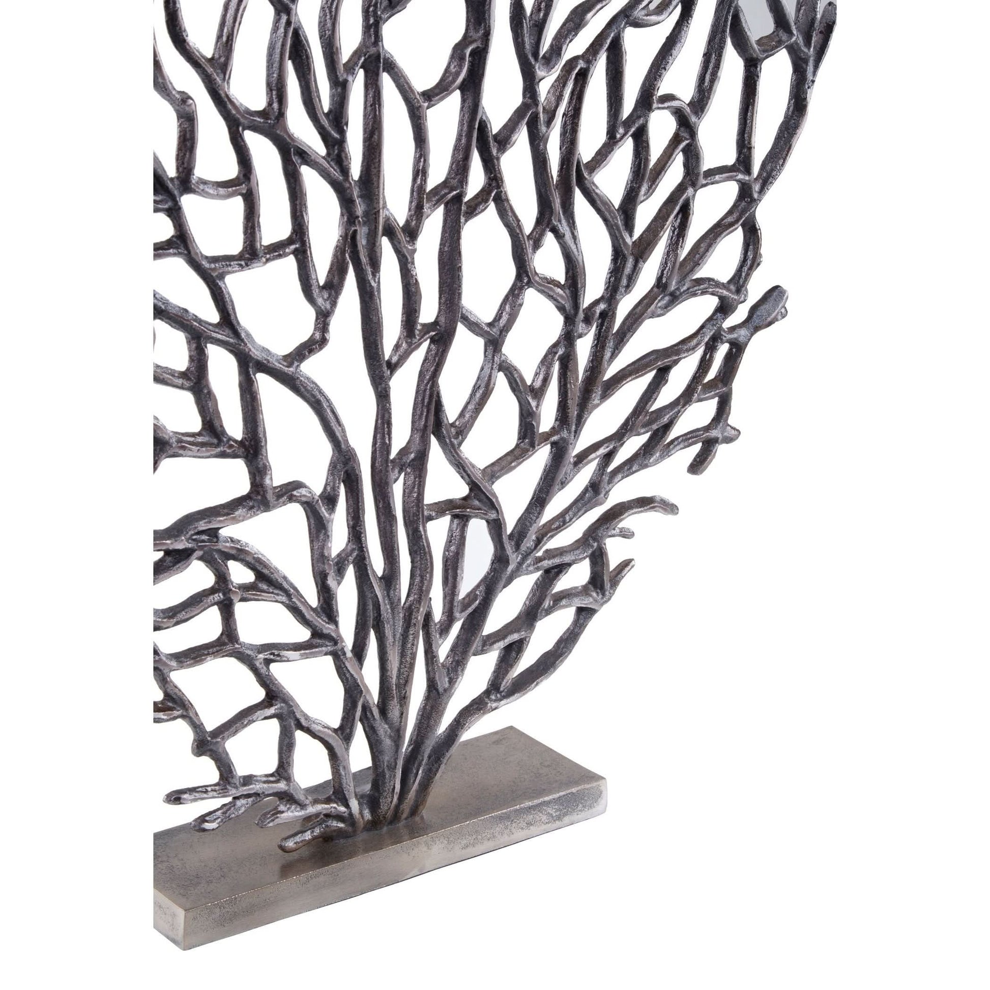 Prato Large Black Nickel Finish Coral Sculpture   Nicholas John Interiors