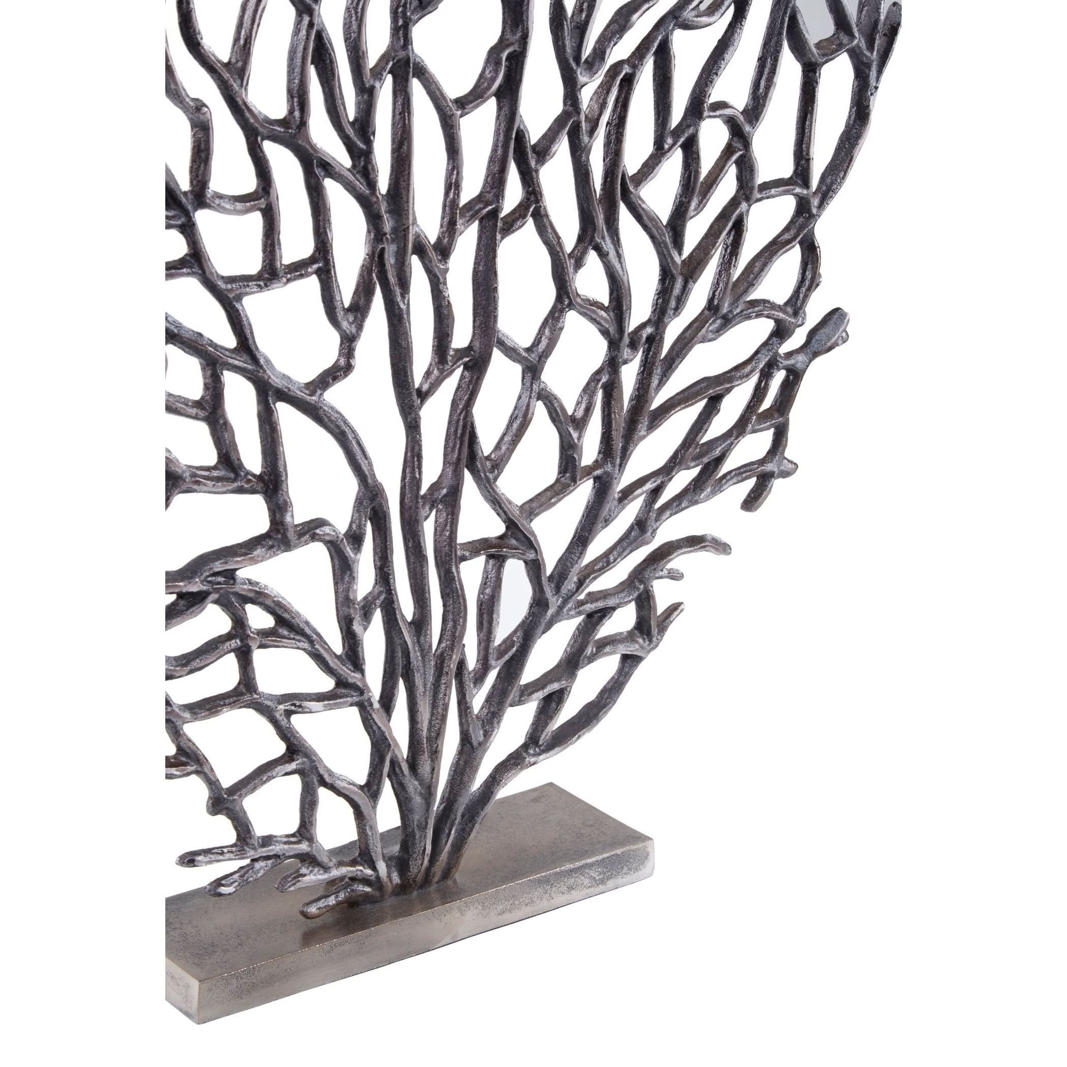 Prato Large Black Nickel Finish Coral Sculpture   Nicholas John Interiors