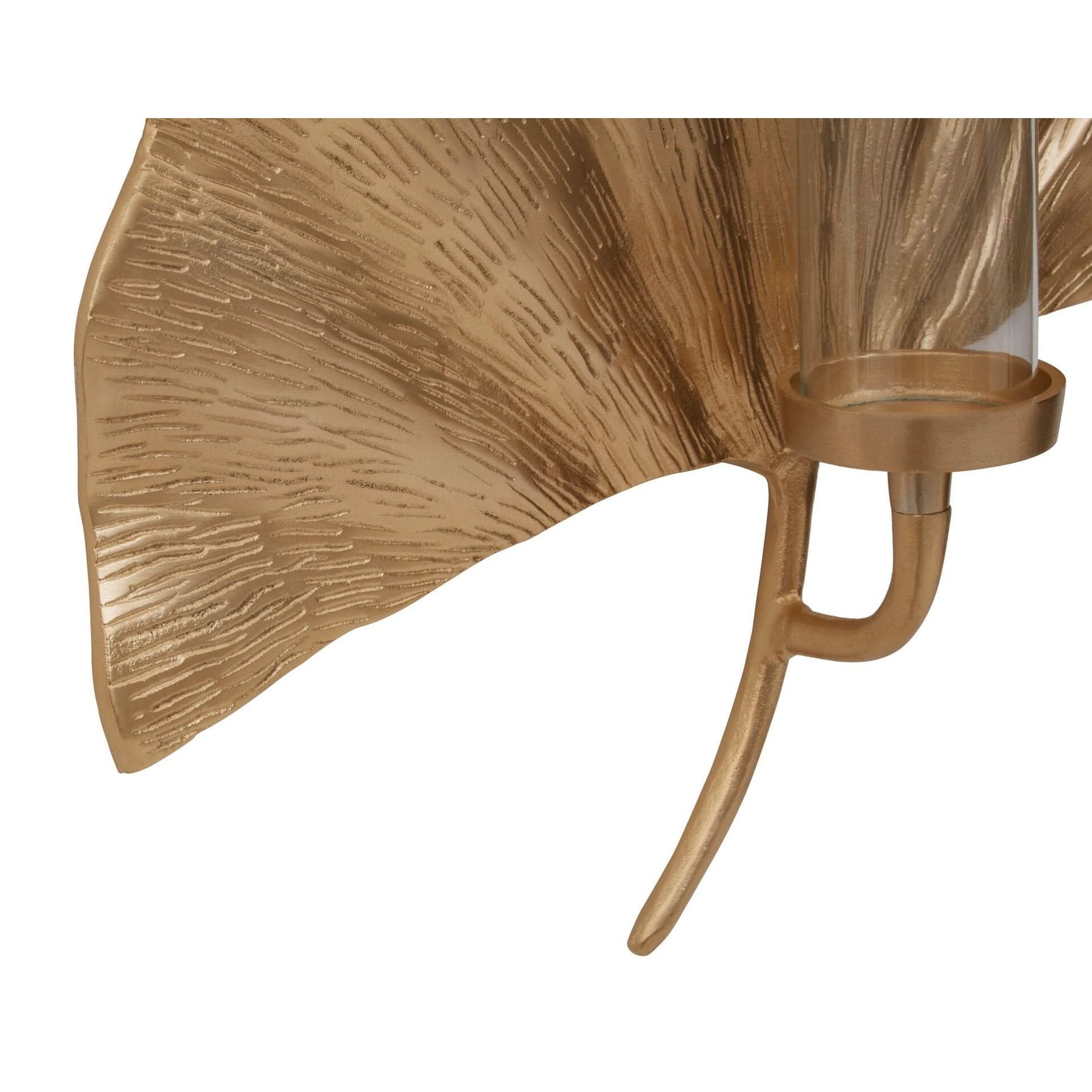 Prato Ginkgo Large Wall Sconce Candle Holder   Nicholas John Interiors