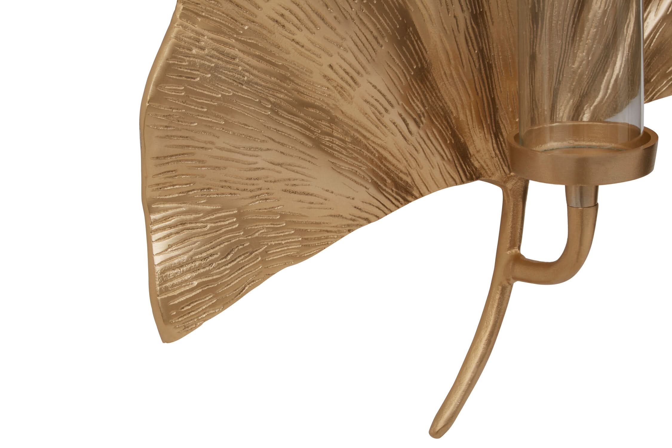 Prato Ginkgo Large Wall Sconce Candle Holder   Nicholas John Interiors