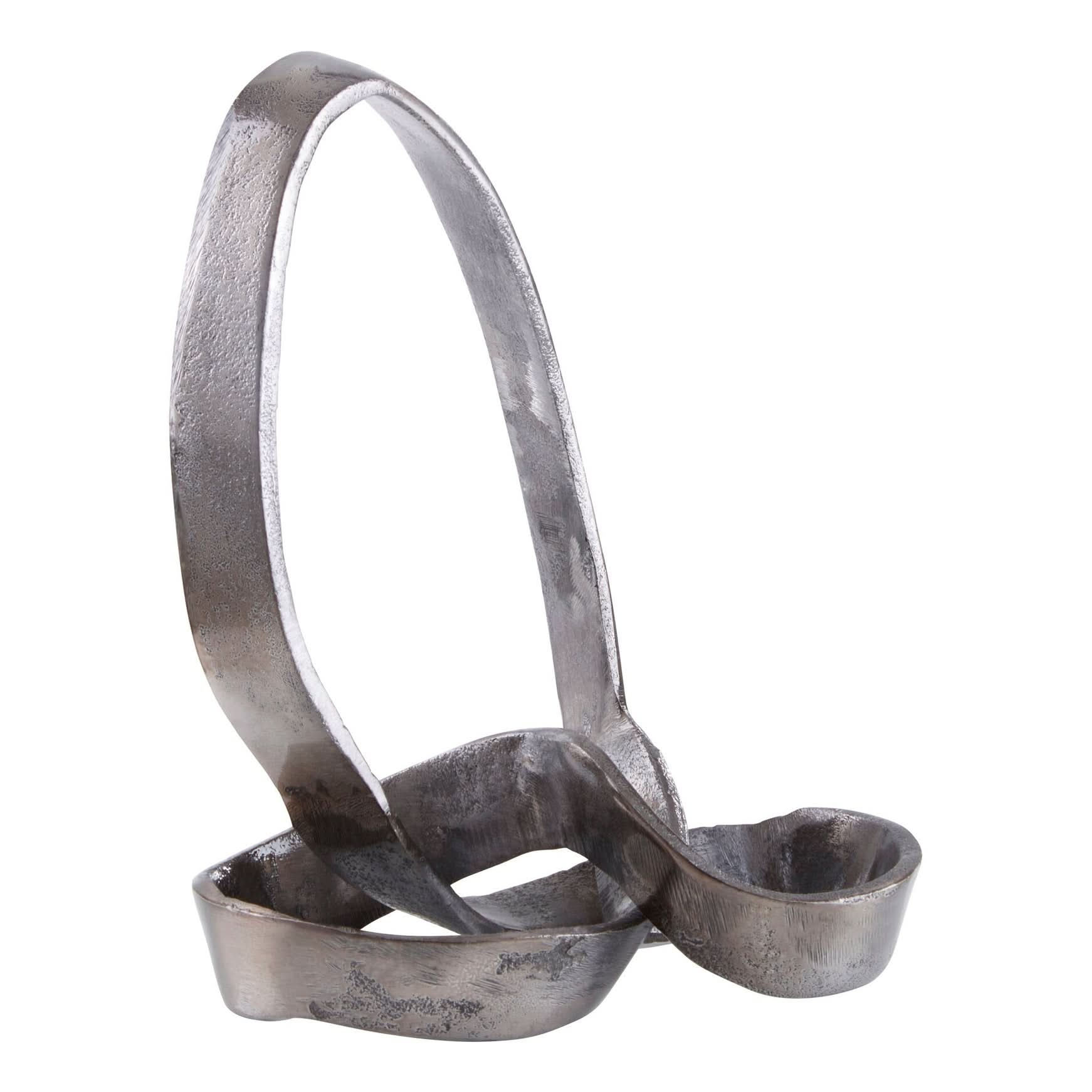 Prato Silver Nickel Finish Knot Sculpture   Nicholas John Interiors