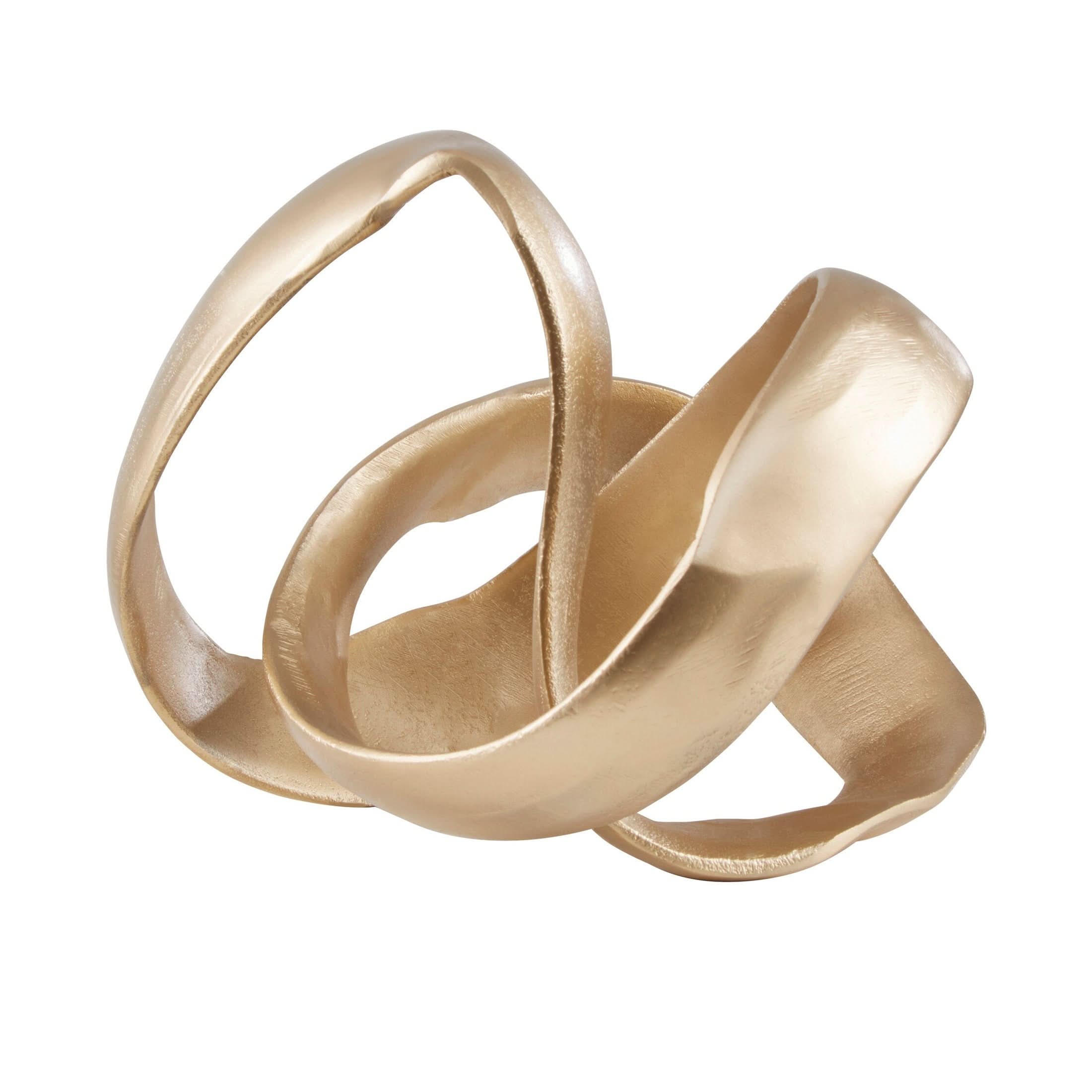 Prato Gold Finish Knot Sculpture   Nicholas John Interiors