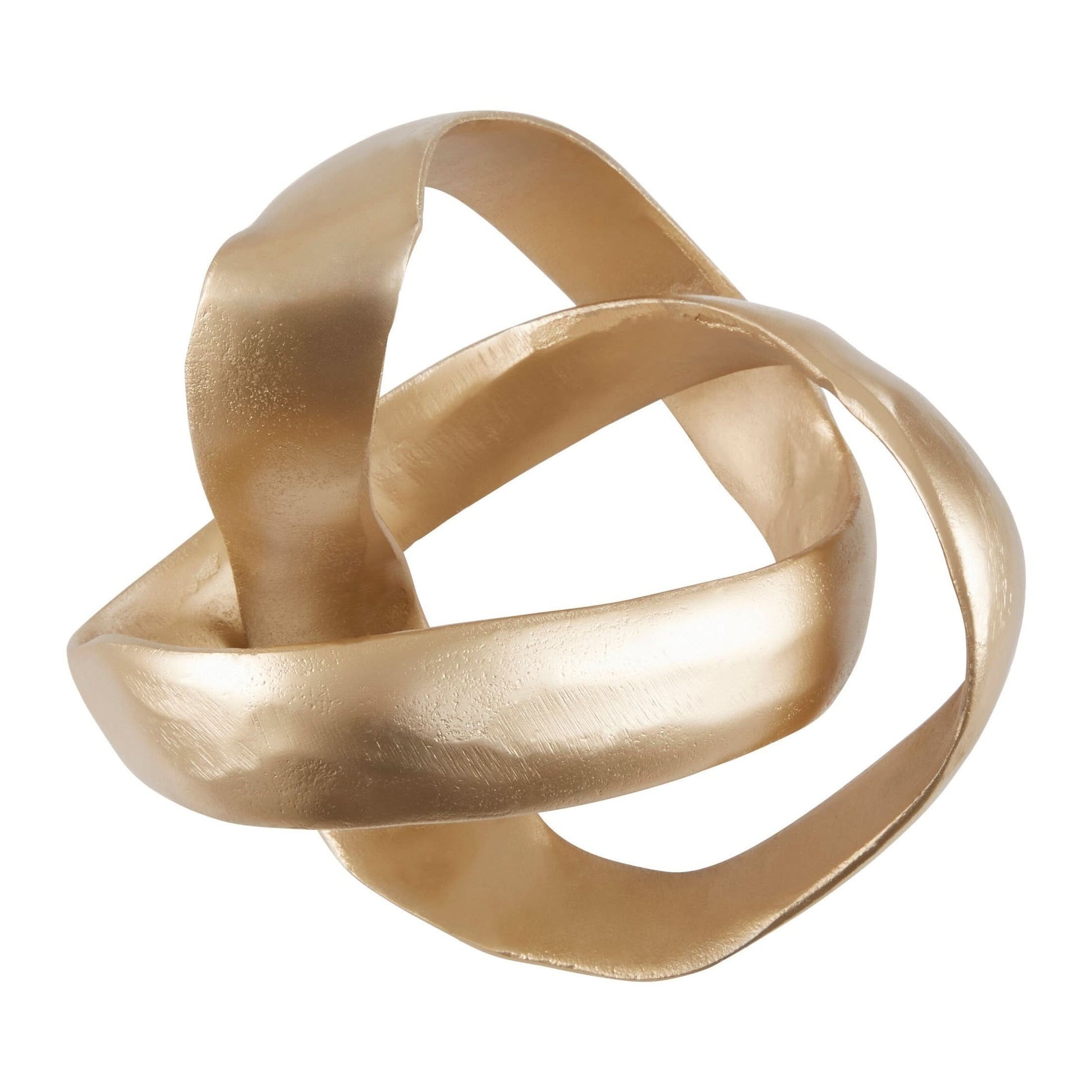 Prato Gold Finish Knot Sculpture   Nicholas John Interiors