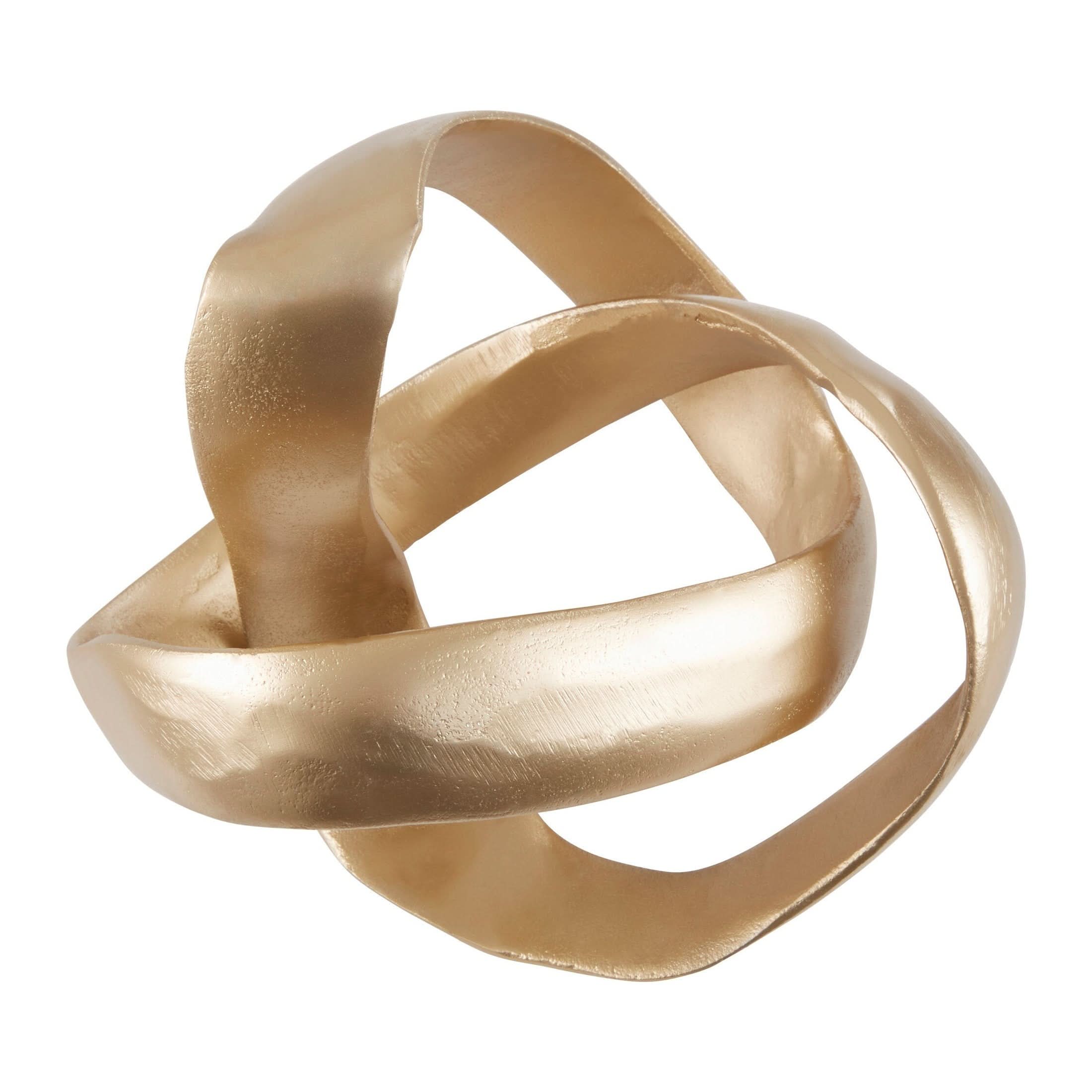 Prato Gold Finish Knot Sculpture   Nicholas John Interiors
