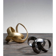 Prato Gold Finish Knot Sculpture   Nicholas John Interiors