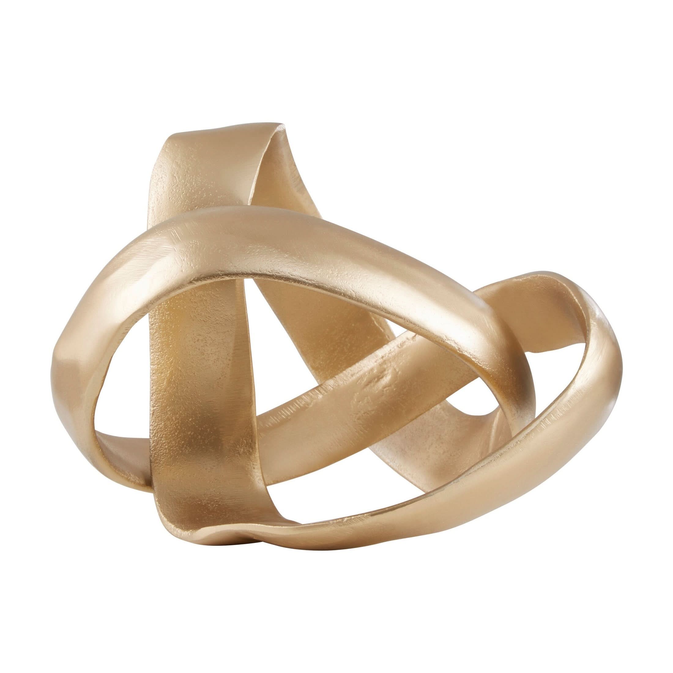 Prato Gold Finish Knot Sculpture   Nicholas John Interiors