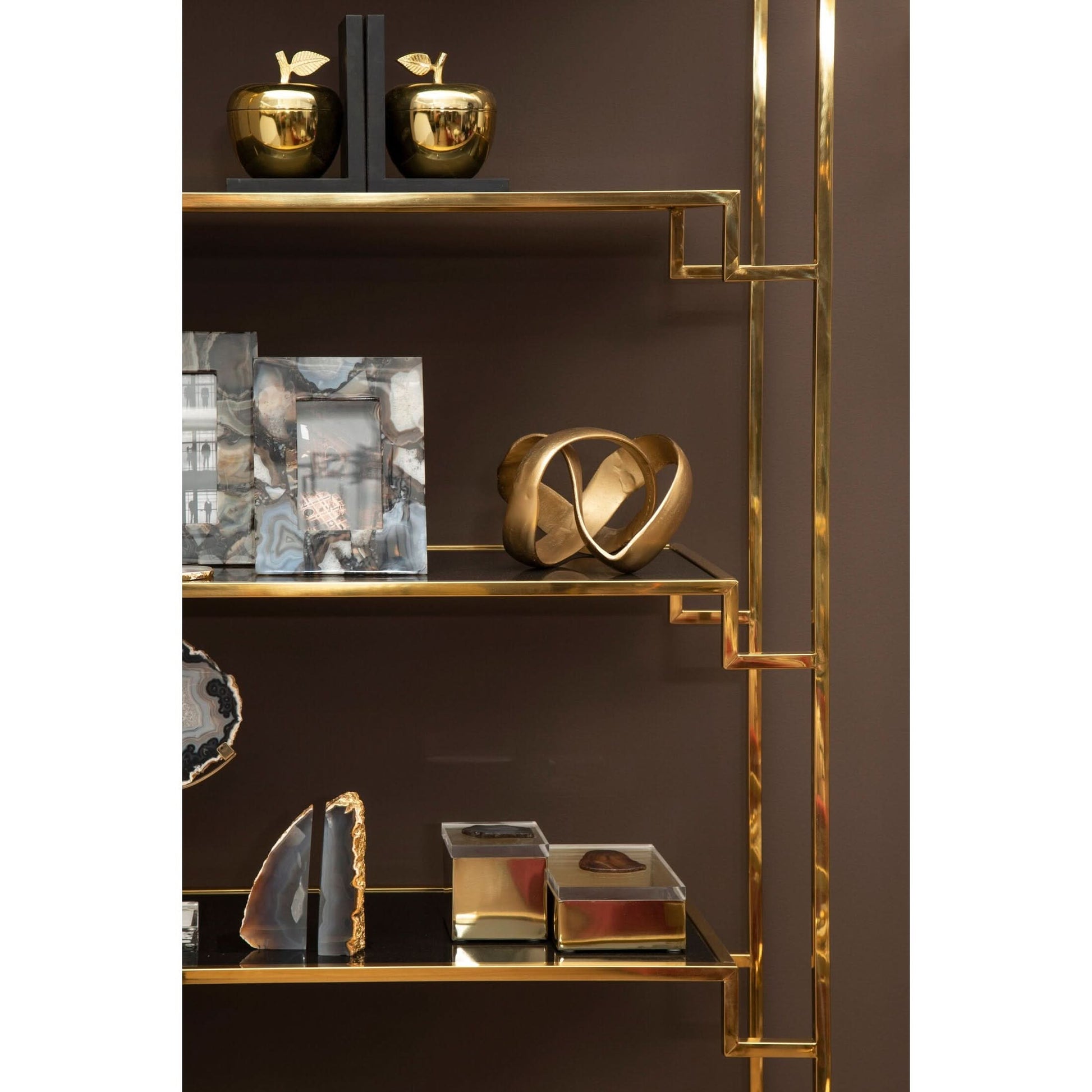 Prato Gold Finish Knot Sculpture   Nicholas John Interiors