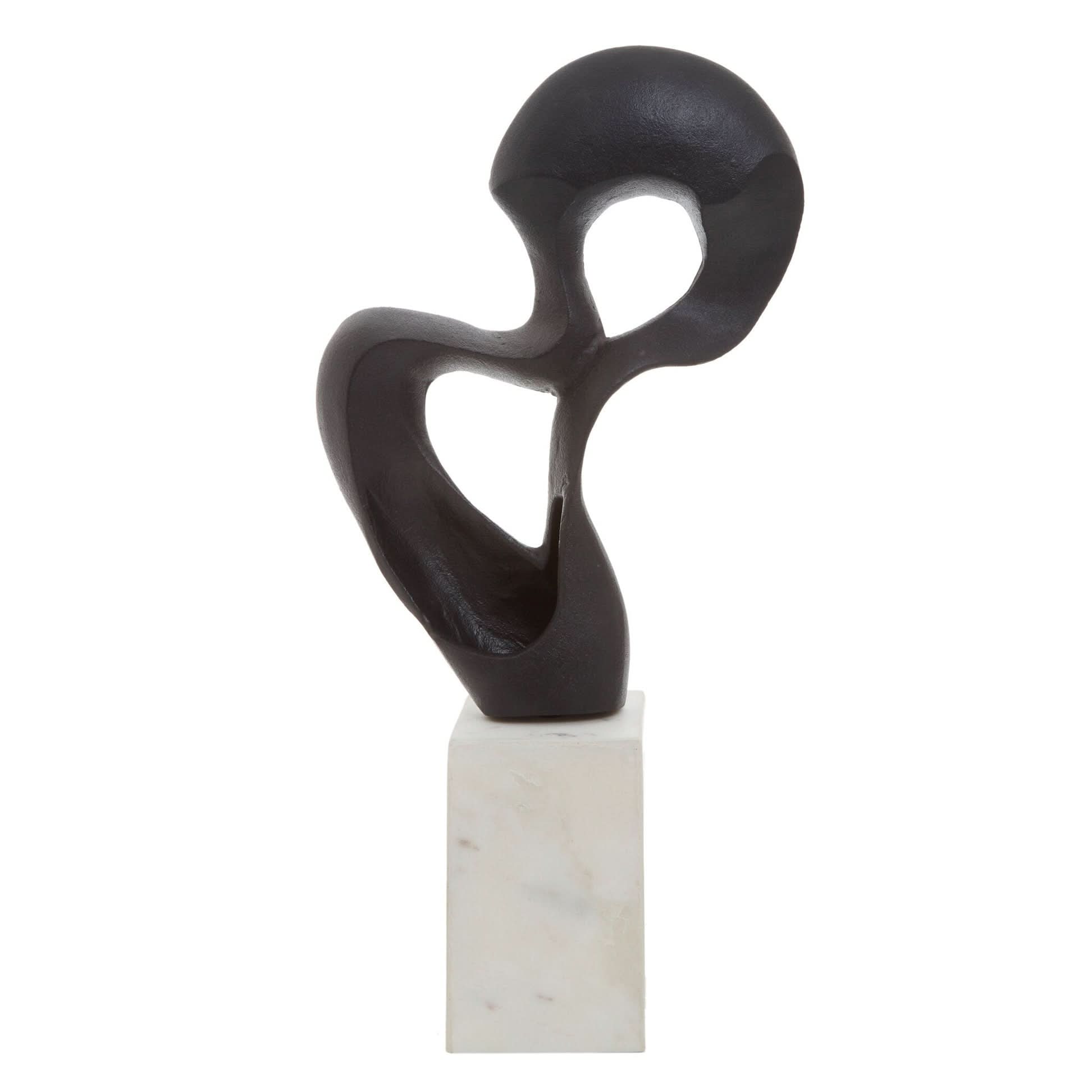 Mirano Black Finish Knot Sculpture   Nicholas John Interiors