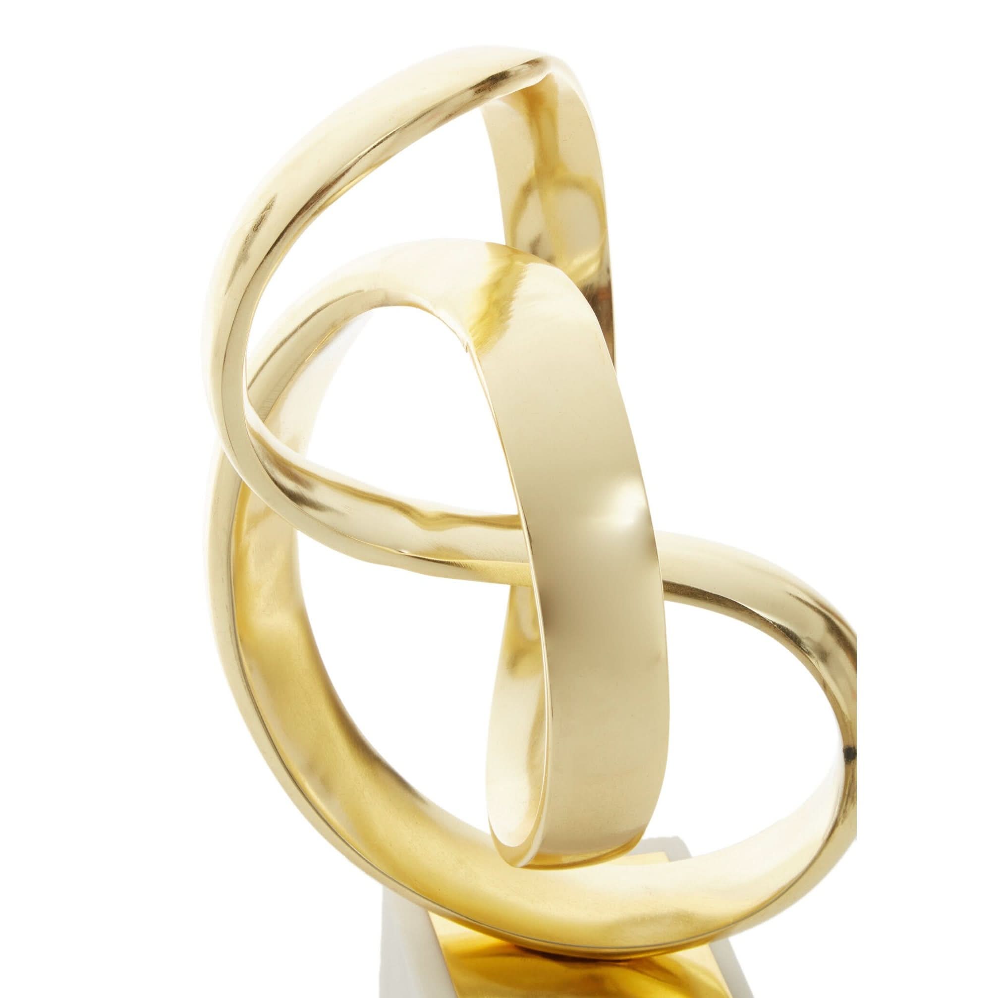 Mirano Gold Finish Knot Sculpture   Nicholas John Interiors