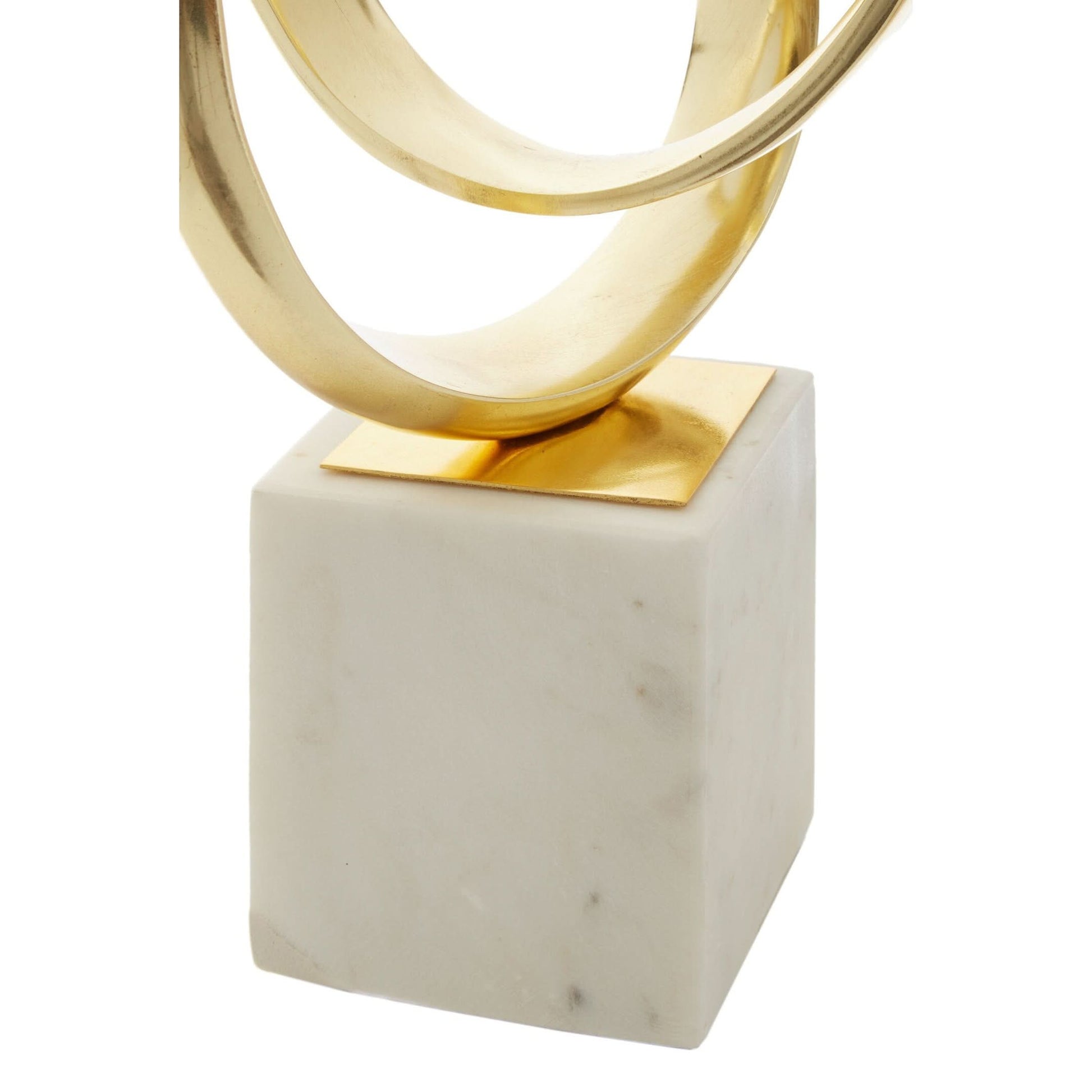 Mirano Gold Finish Knot Sculpture   Nicholas John Interiors