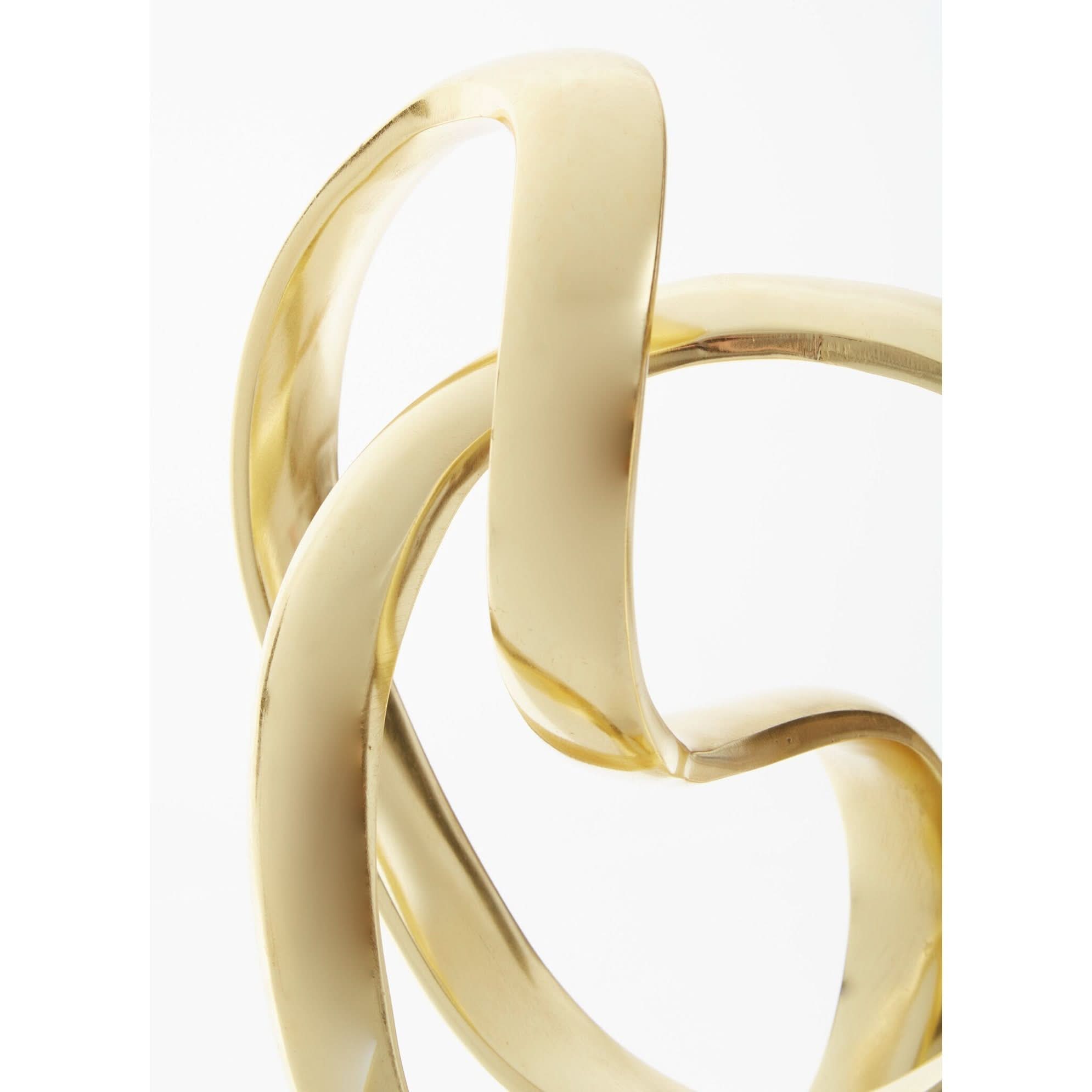 Mirano Gold Finish Knot Sculpture   Nicholas John Interiors