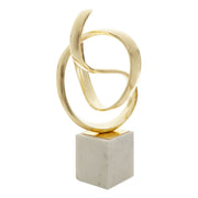 Mirano Gold Finish Knot Sculpture   Nicholas John Interiors