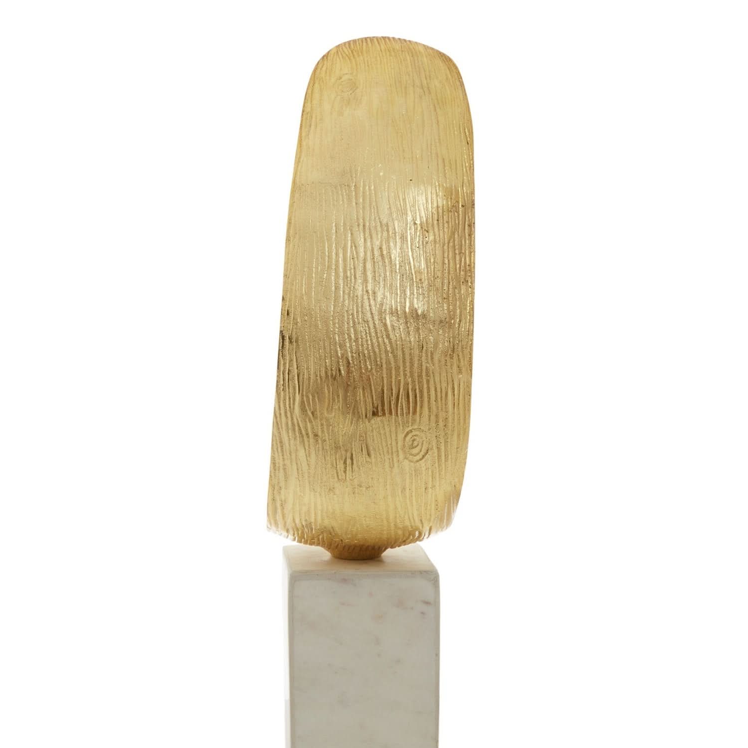 Mirano Gold Finish Curl Sculpture   Nicholas John Interiors