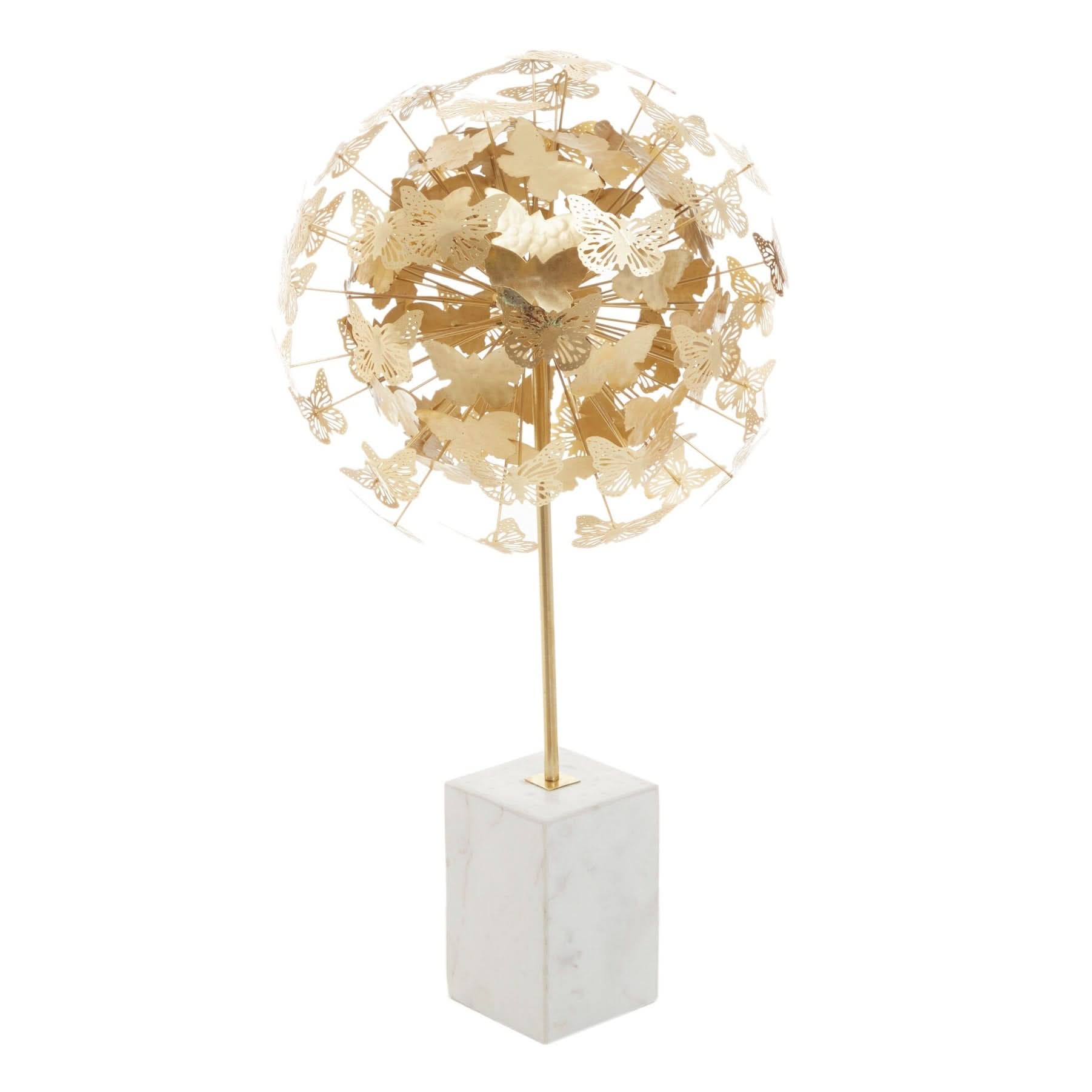 Mirano Gold Finish Butterfly Sculpture   Nicholas John Interiors