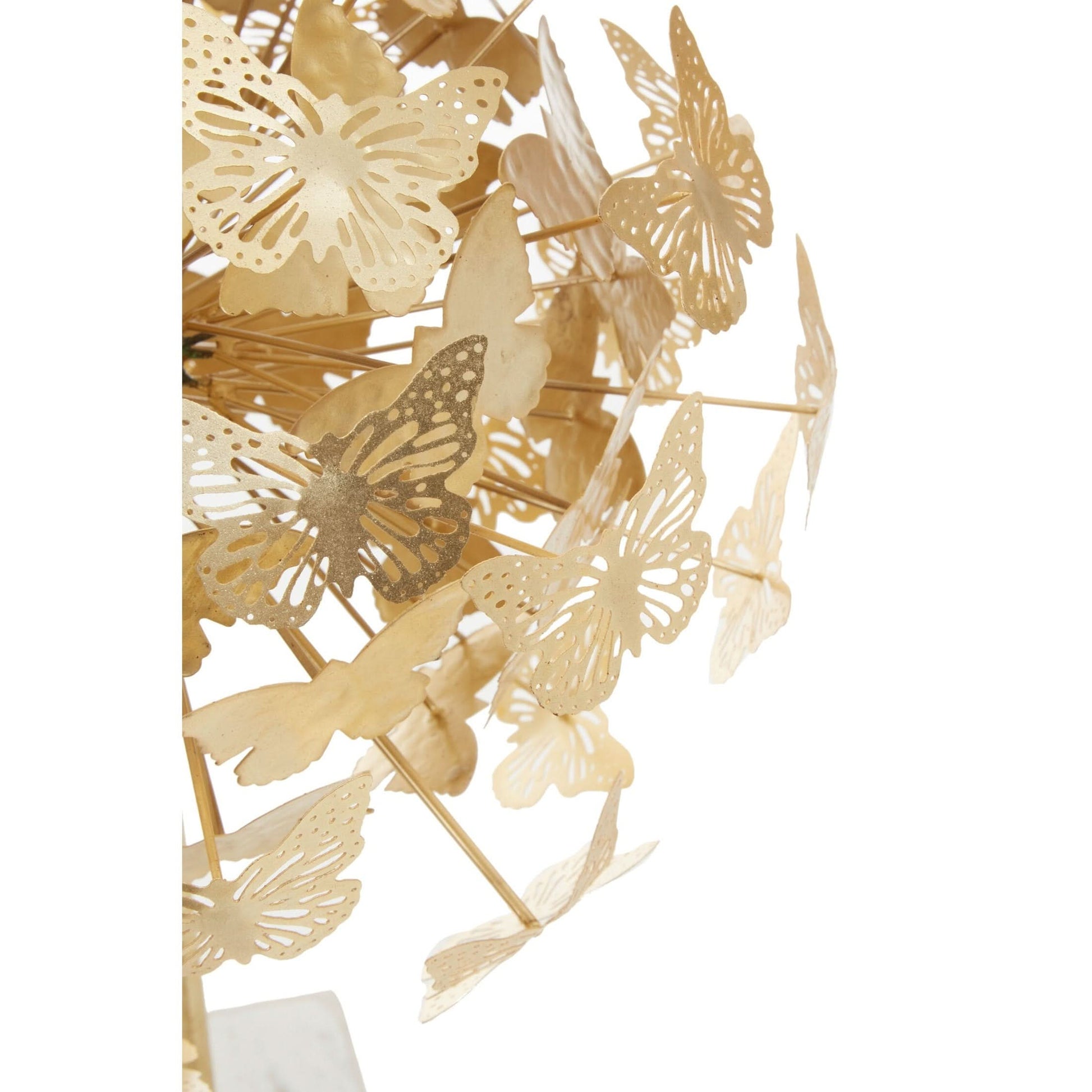 Mirano Gold Finish Butterfly Sculpture   Nicholas John Interiors
