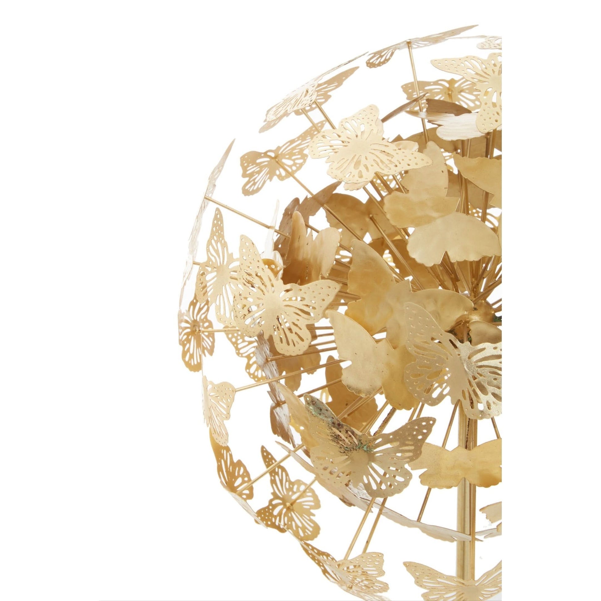 Mirano Gold Finish Butterfly Sculpture   Nicholas John Interiors