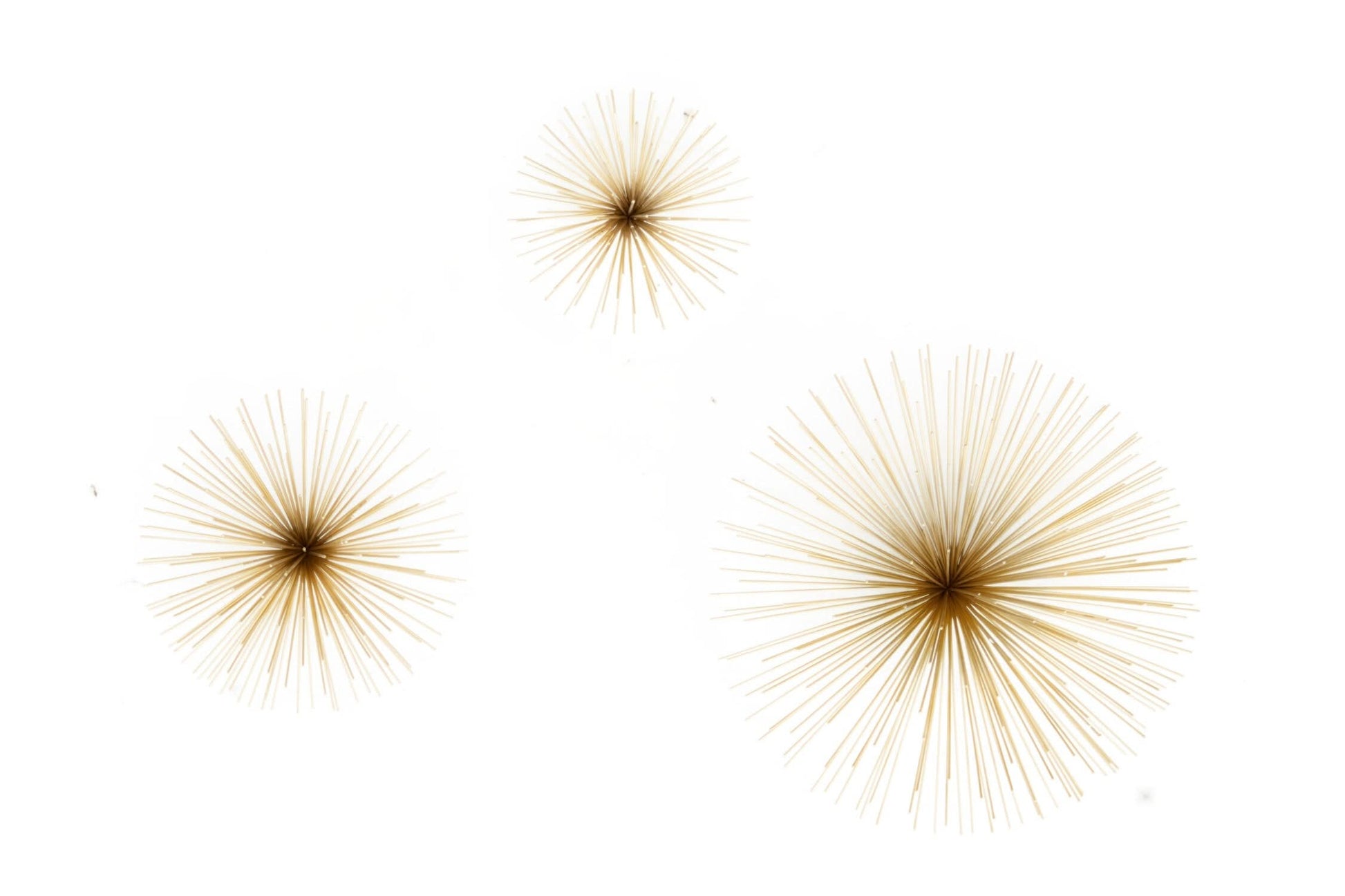Mirano Set Of 3 Gold Finish Starburst Wall Decor   Nicholas John Interiors