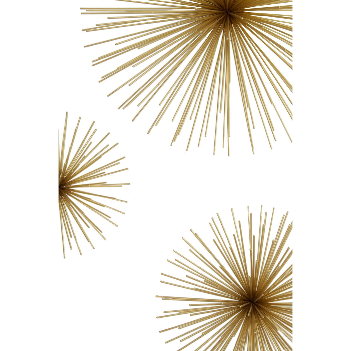 Mirano Set Of 3 Gold Finish Starburst Wall Decor   Nicholas John Interiors