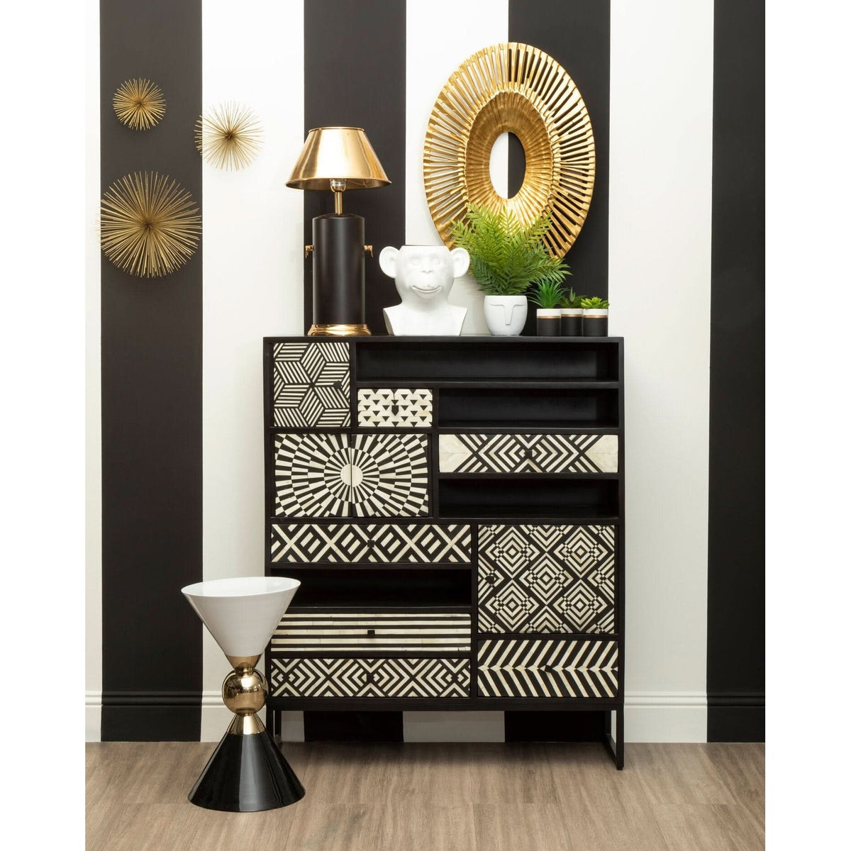 Mirano Set Of 3 Gold Finish Starburst Wall Decor   Nicholas John Interiors