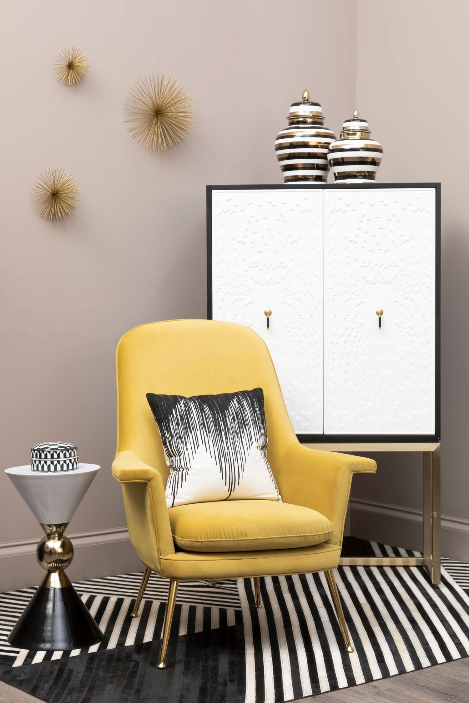 Mirano Set Of 3 Gold Finish Starburst Wall Decor   Nicholas John Interiors