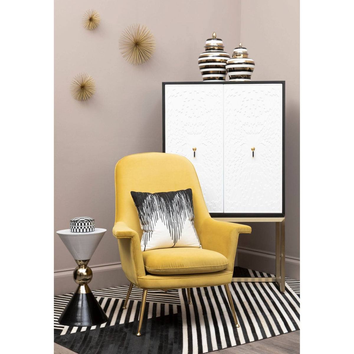 Mirano Set Of 3 Gold Finish Starburst Wall Decor   Nicholas John Interiors