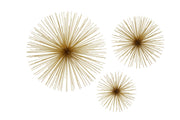 Mirano Set Of 3 Gold Finish Starburst Wall Decor   Nicholas John Interiors