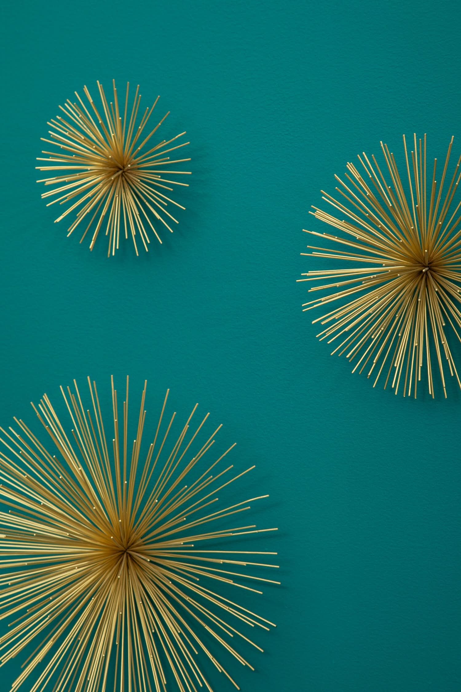 Mirano Set Of 3 Gold Finish Starburst Wall Decor   Nicholas John Interiors