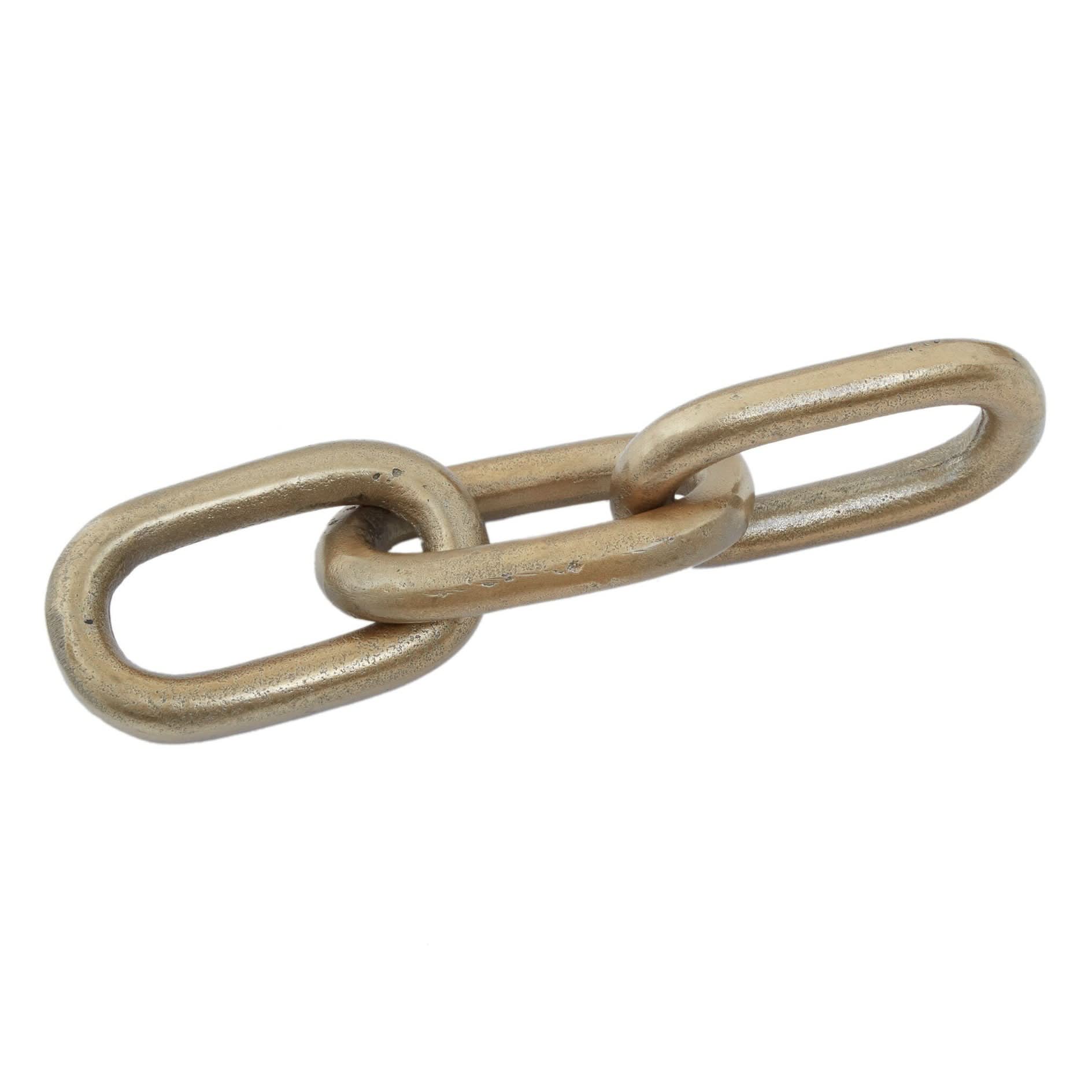 Prato Small Gold Aluminium Chain Sculpture   Nicholas John Interiors