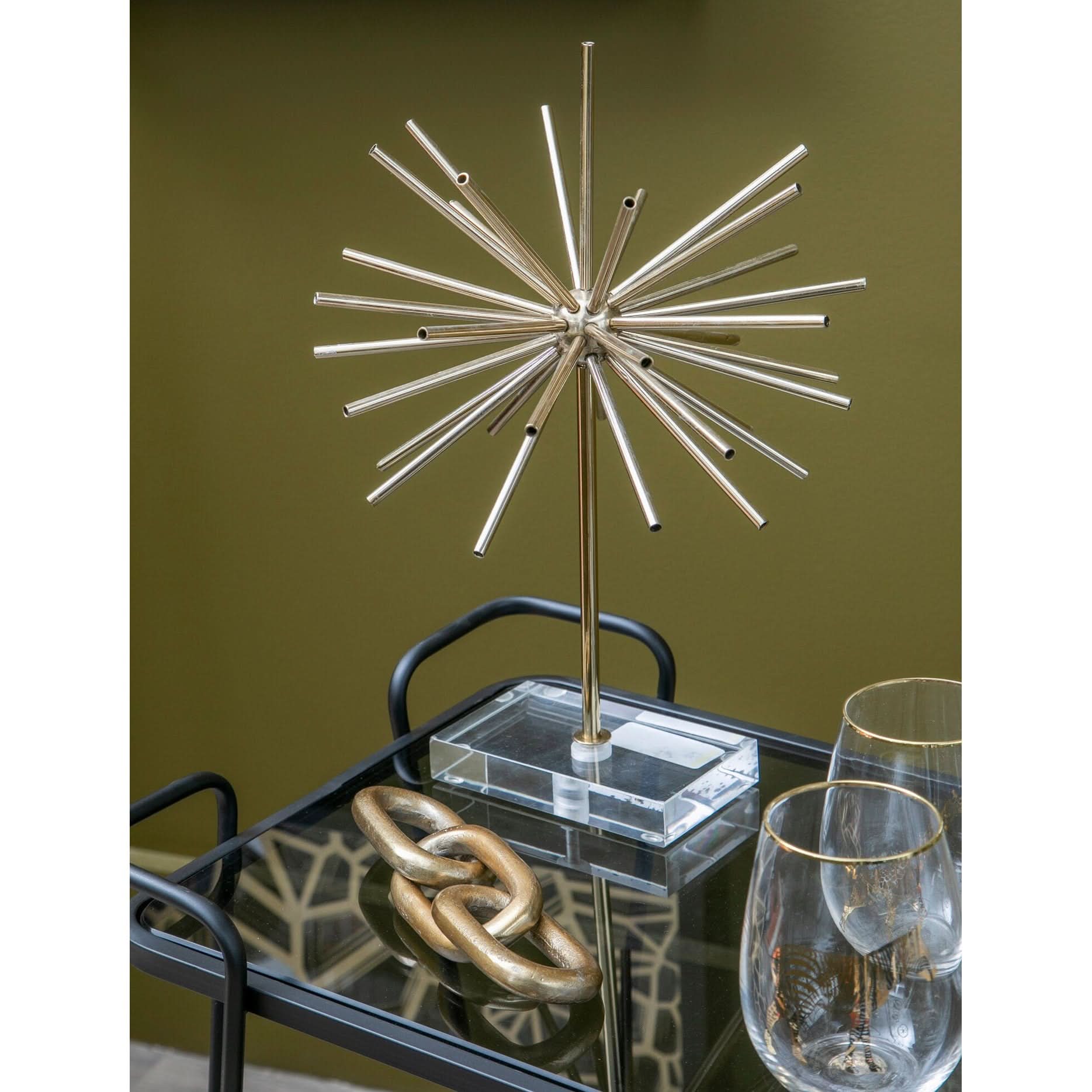 Prato Small Gold Aluminium Chain Sculpture   Nicholas John Interiors
