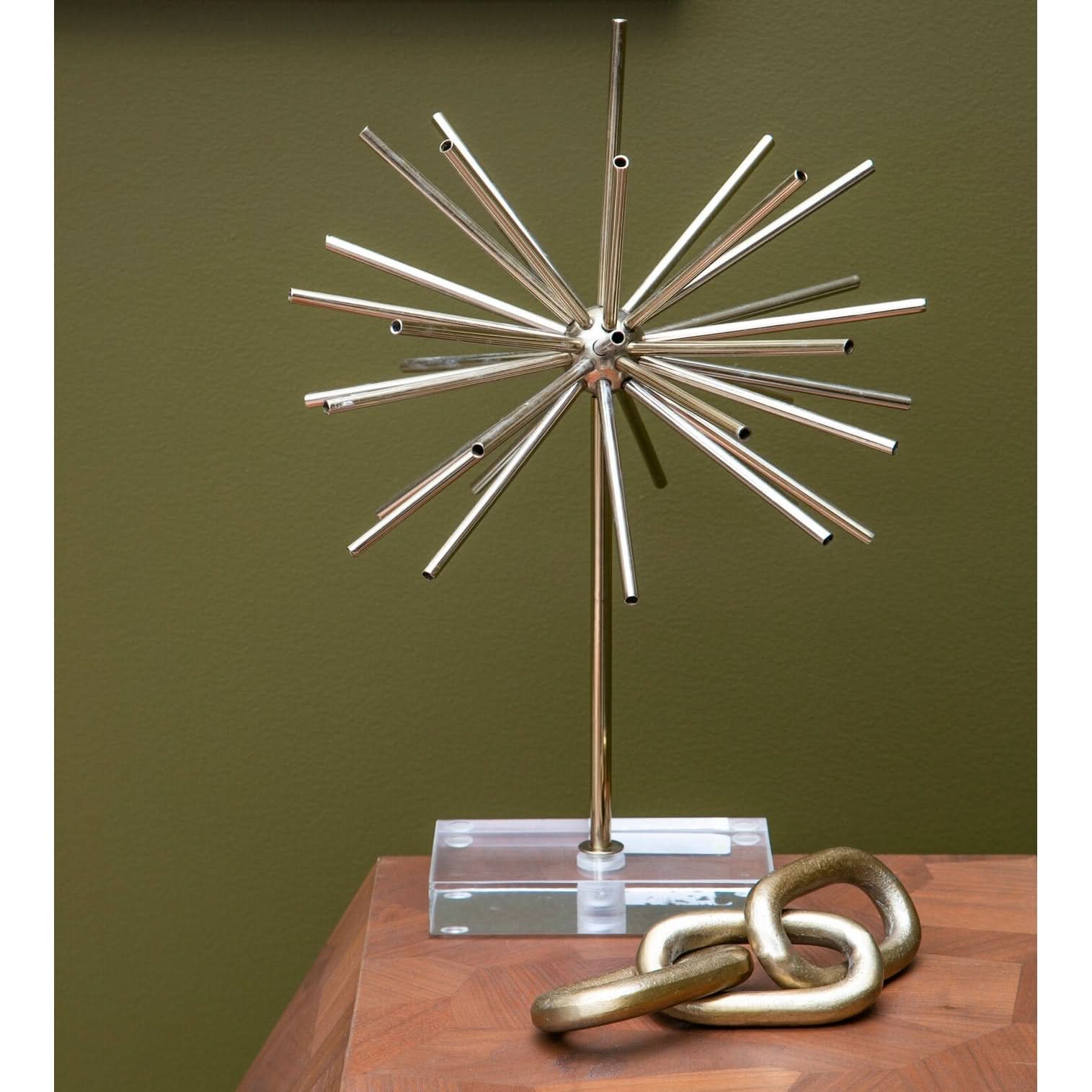 Prato Small Gold Aluminium Chain Sculpture   Nicholas John Interiors