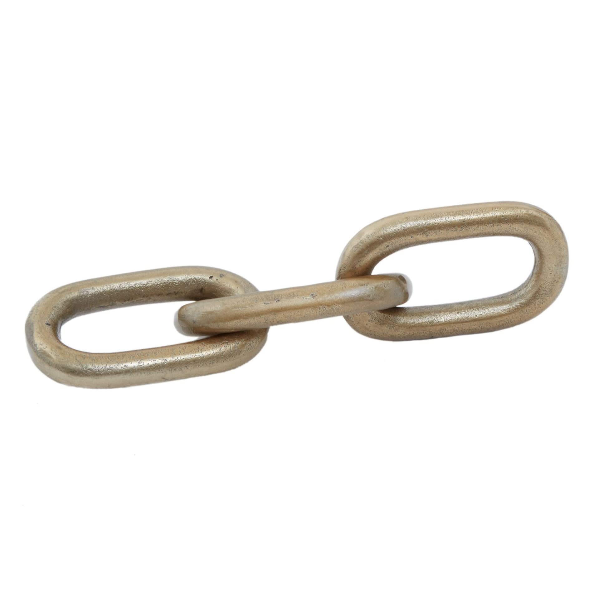 Prato Small Gold Aluminium Chain Sculpture   Nicholas John Interiors