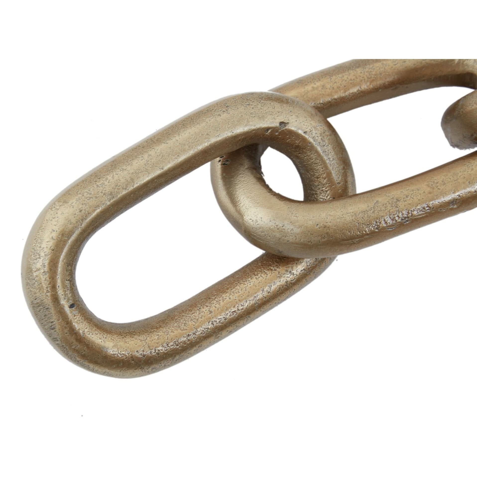 Prato Small Gold Aluminium Chain Sculpture   Nicholas John Interiors