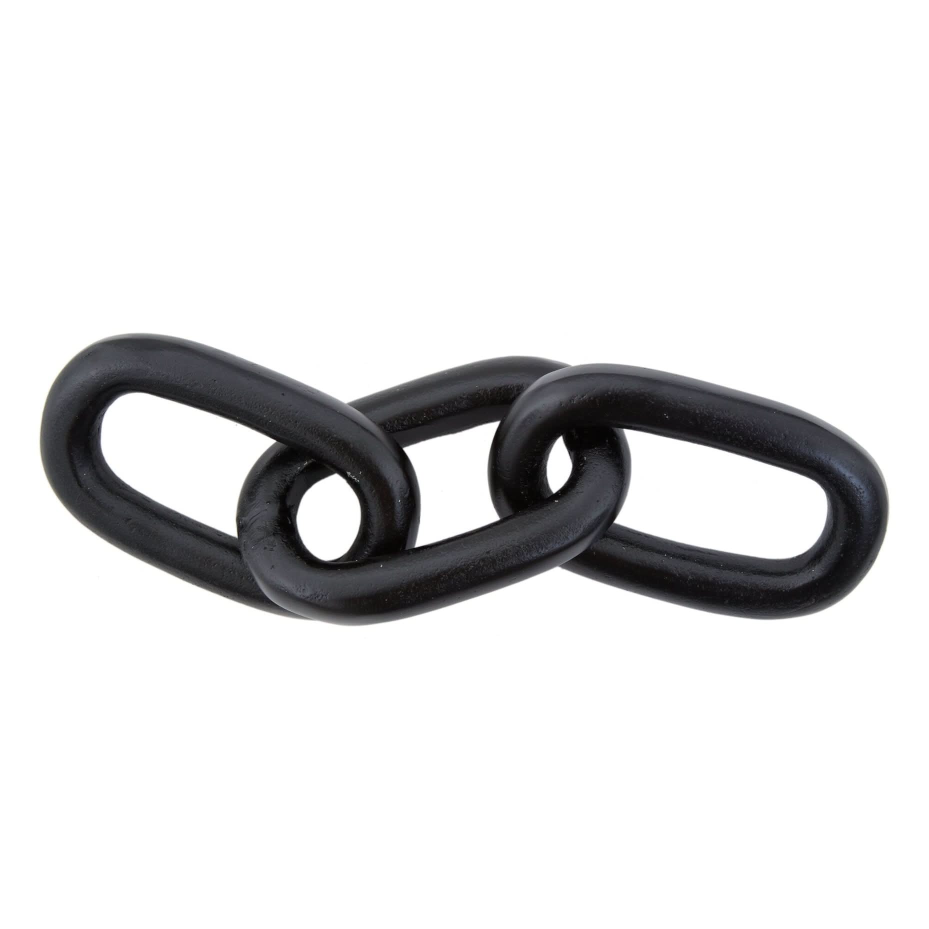 Prato Large Black Aluminium Chain Sculpture   Nicholas John Interiors