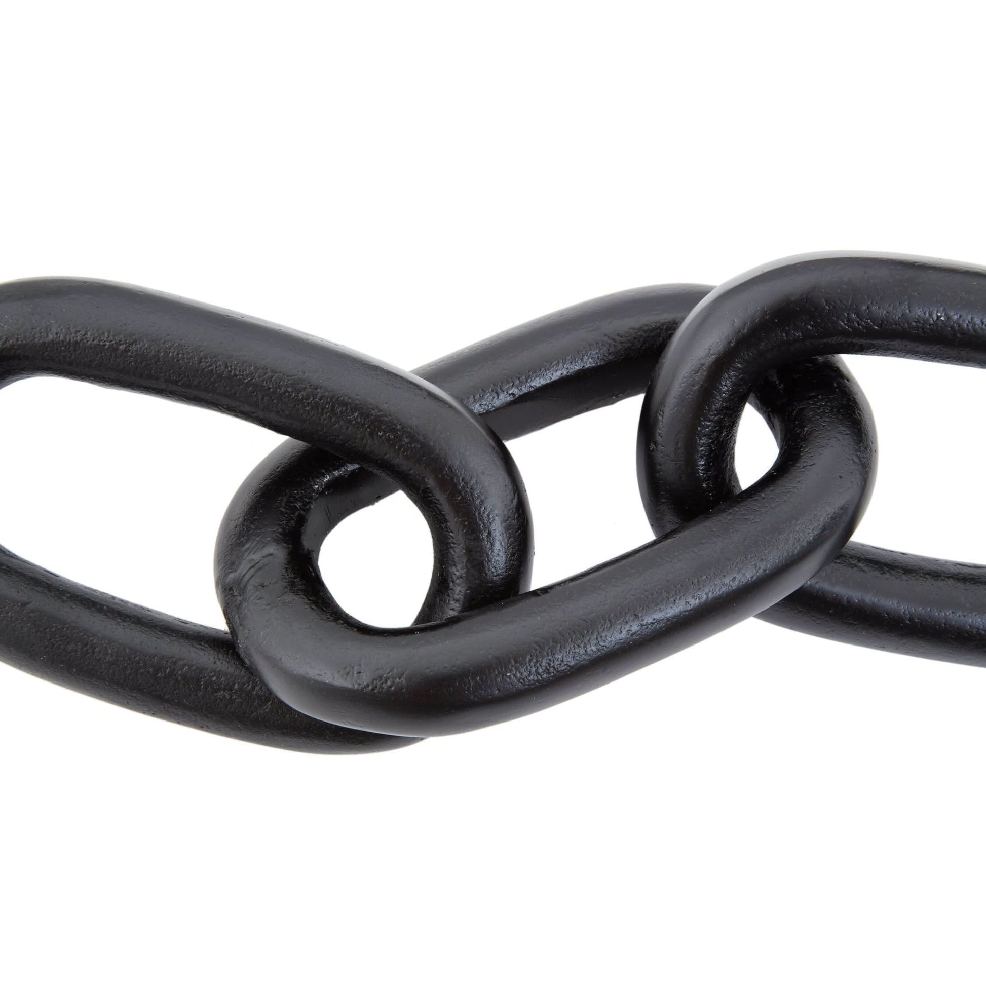 Prato Large Black Aluminium Chain Sculpture   Nicholas John Interiors