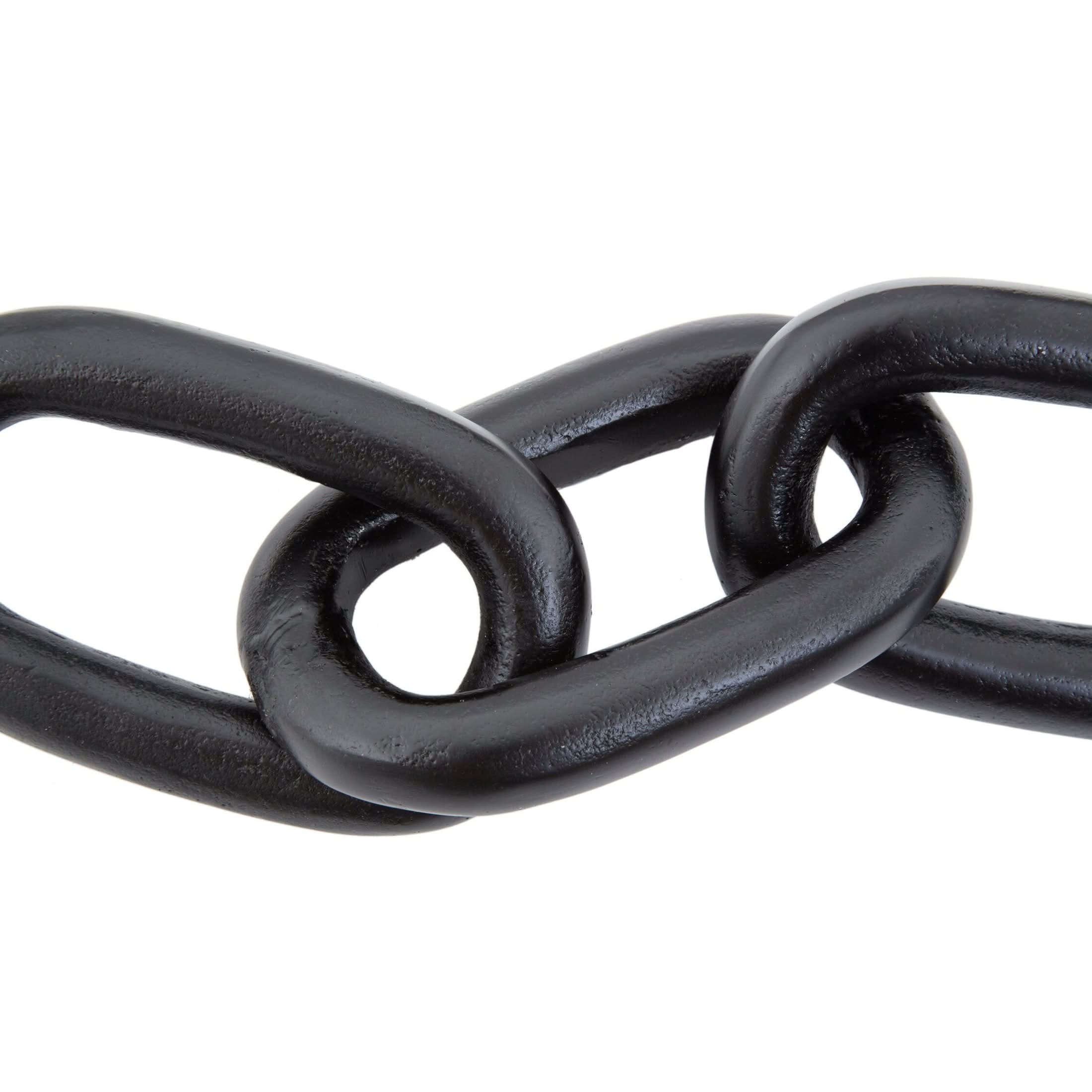 Prato Large Black Aluminium Chain Sculpture   Nicholas John Interiors