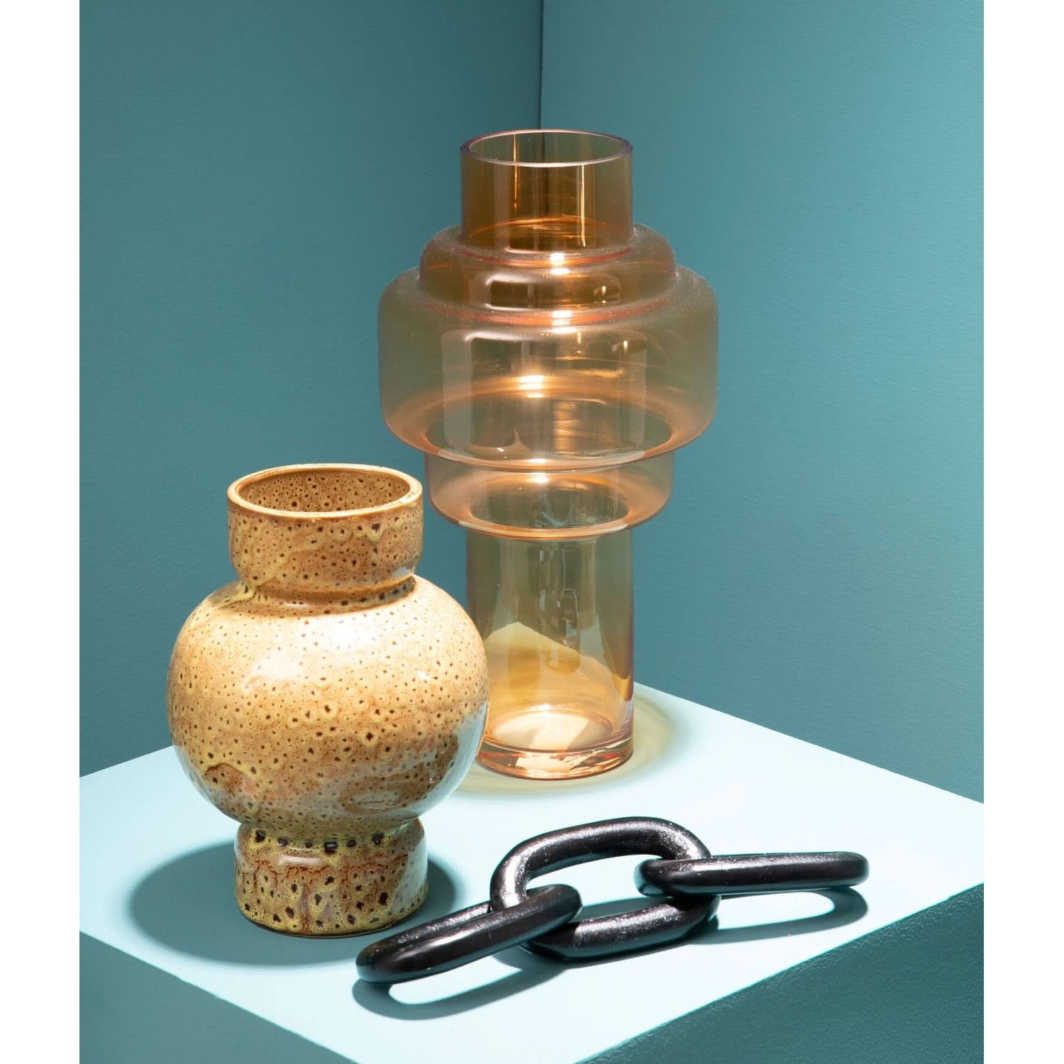 Prato Large Black Aluminium Chain Sculpture   Nicholas John Interiors